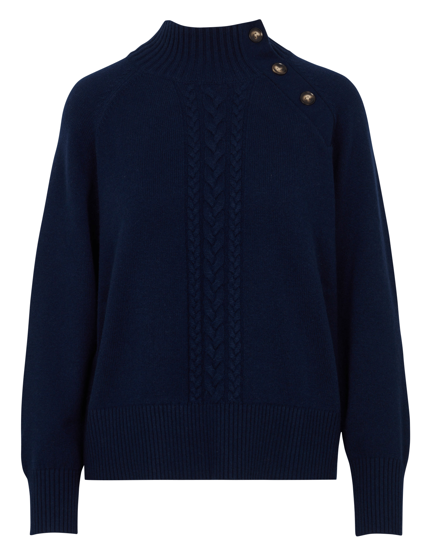 Rechte coltrui van kasjmier HIRCUS Blauw