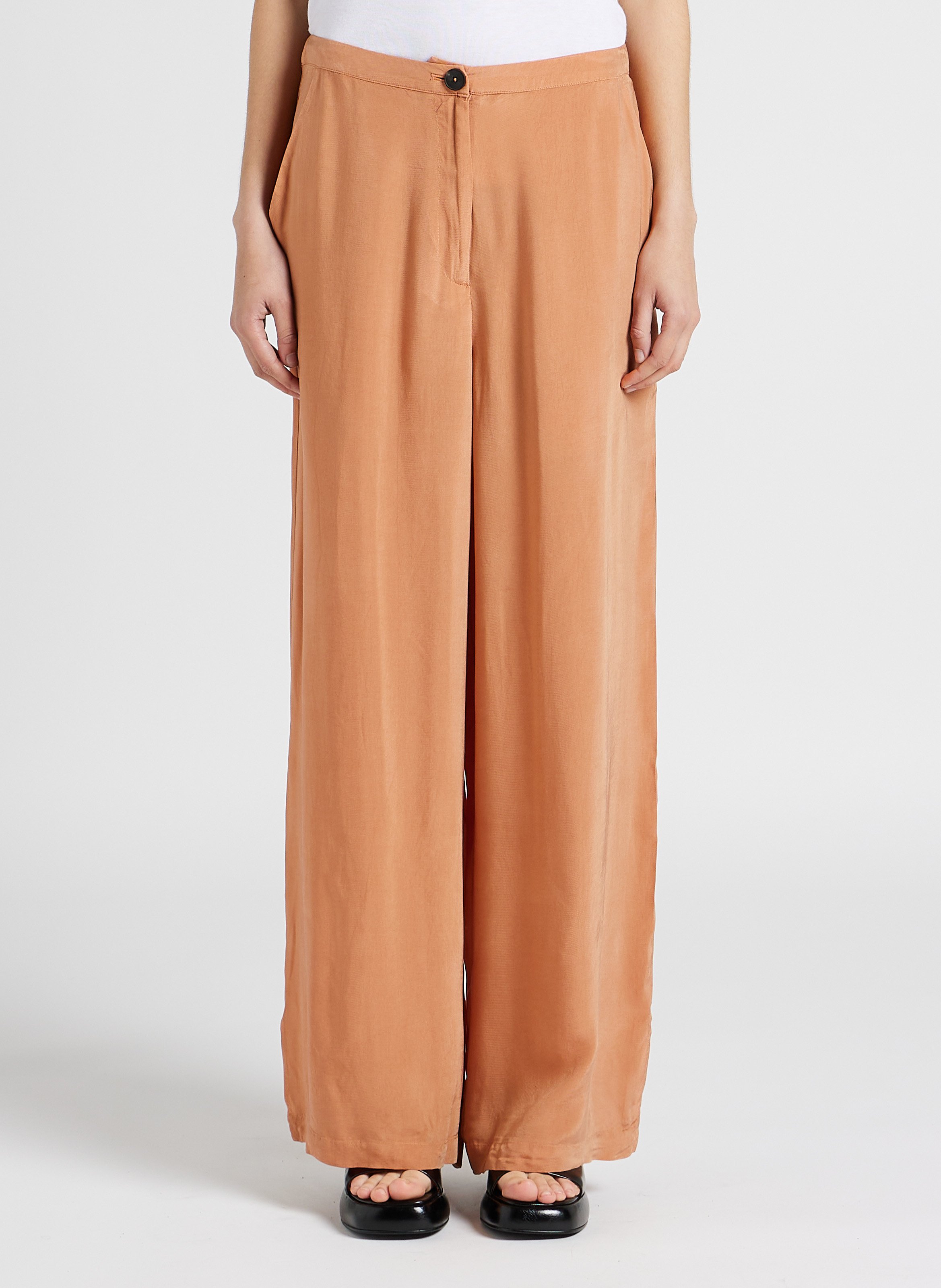 Flowing wide-leg pants HUMANOID Orange