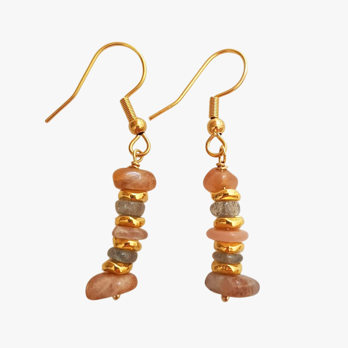 Sunstone earrings GINANDGER Blue