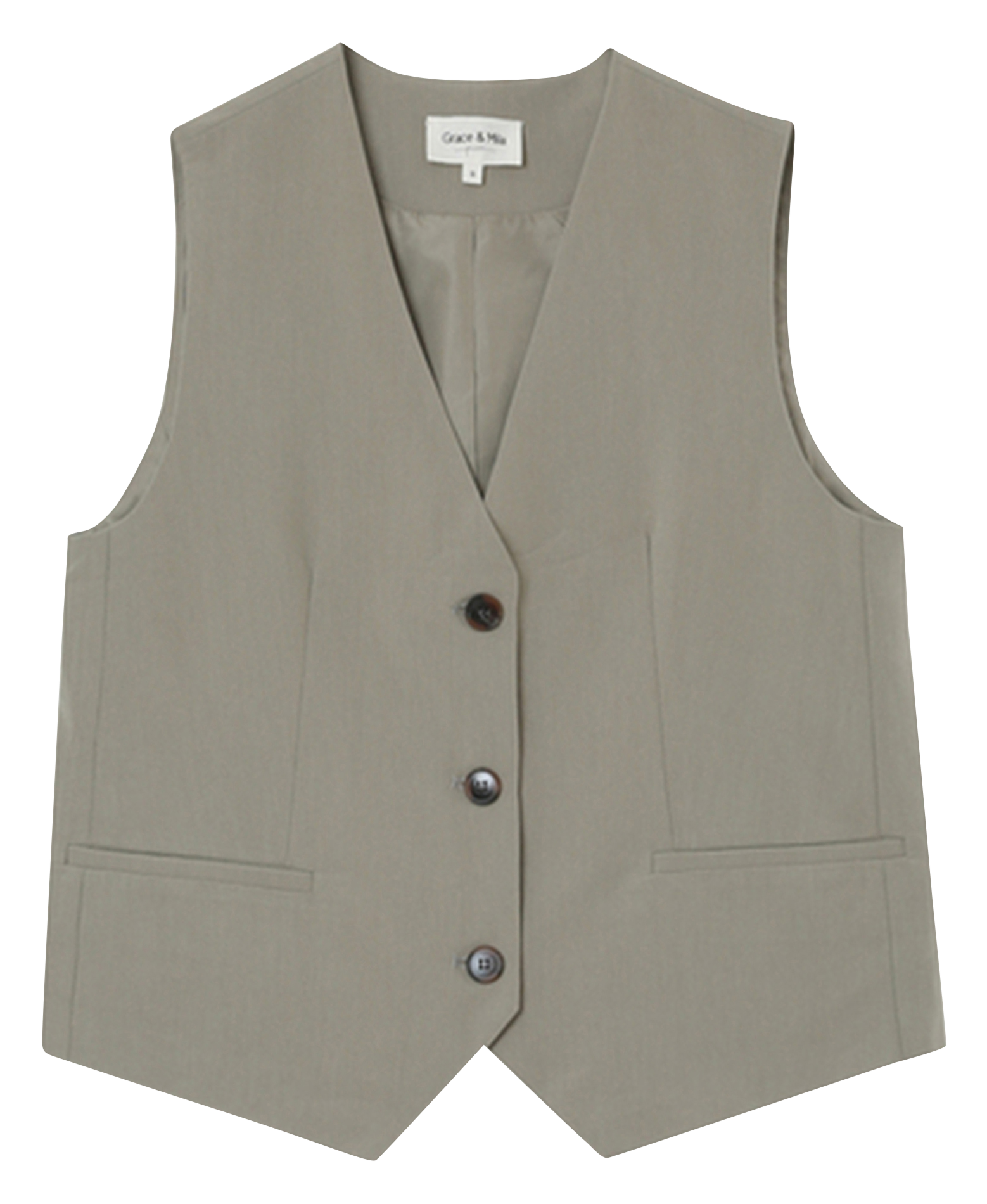 Gilet tailleur sans manches boutonné  GRACE ET MILA
