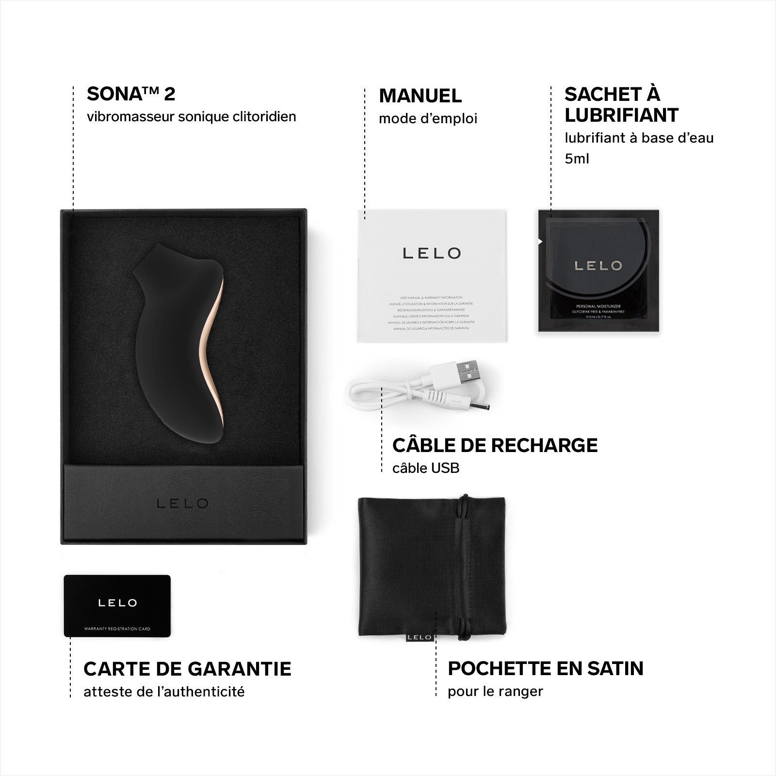 Sonic clitoral stimulator Noir