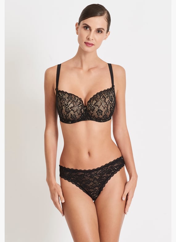 Comfort half-cup shell bra | Black by AUBADE Comfort half-cup shell bra Black