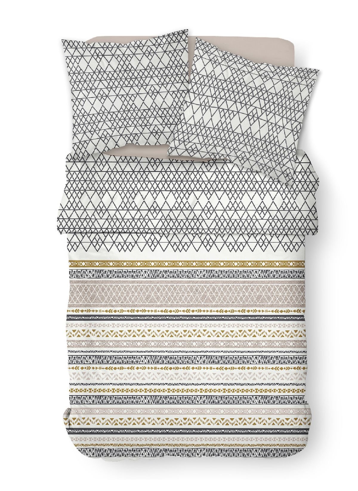 Printed cotton bedding set TODAY LINGE DE MAISON White