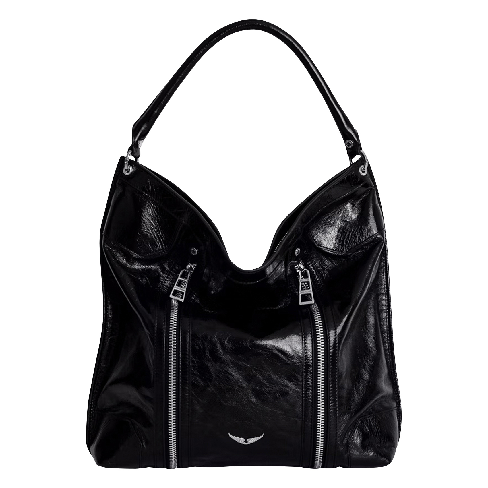 Schoudertas van lakleer ZADIG&VOLTAIRE