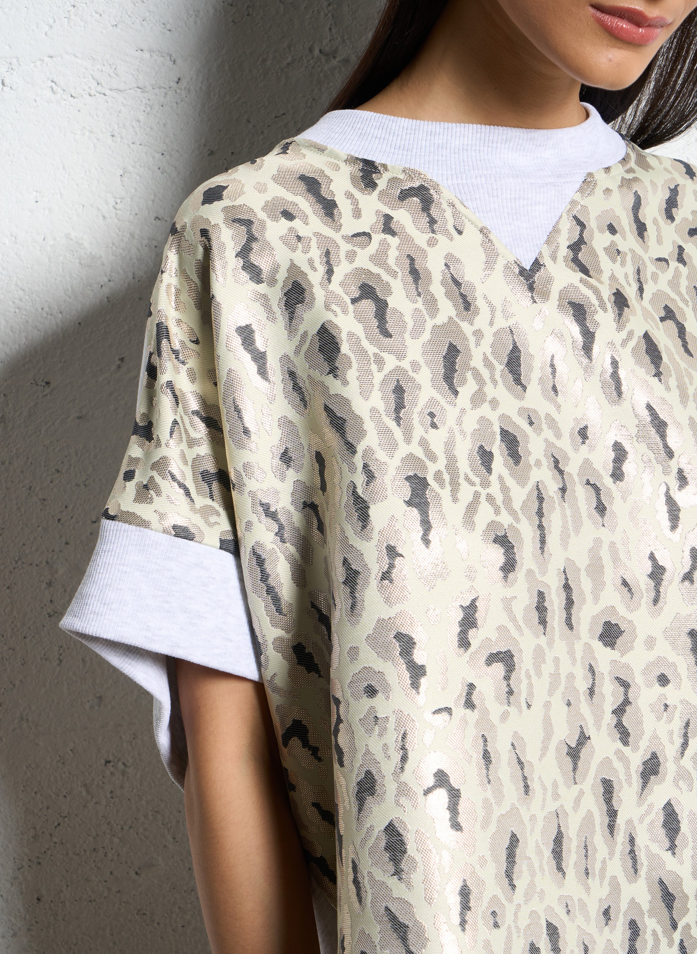 Sweat col rond léopard IMPERIAL Vert