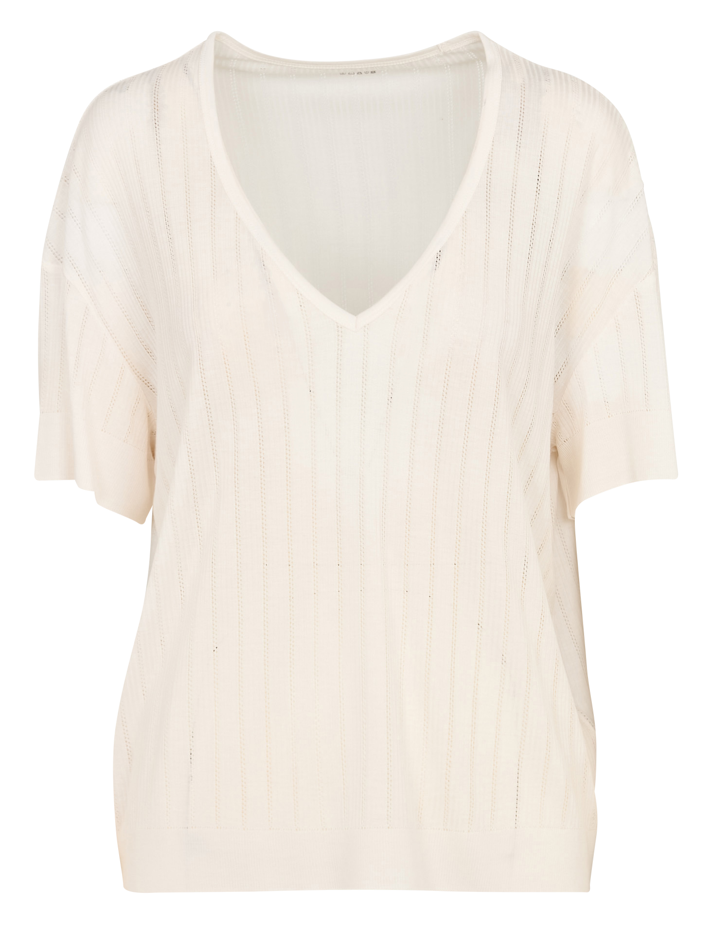 Crepe V-neck top MAJESTIC FILATURES Beige