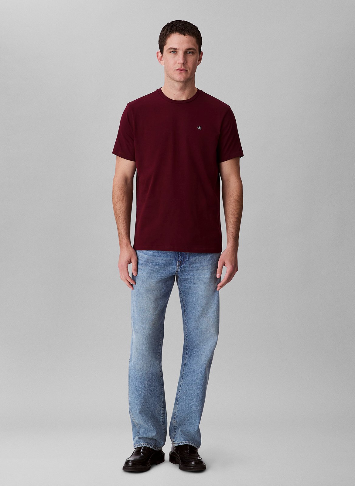 Gerade geschnittenes T-Shirt aus Baumwolle CALVIN KLEIN Rot