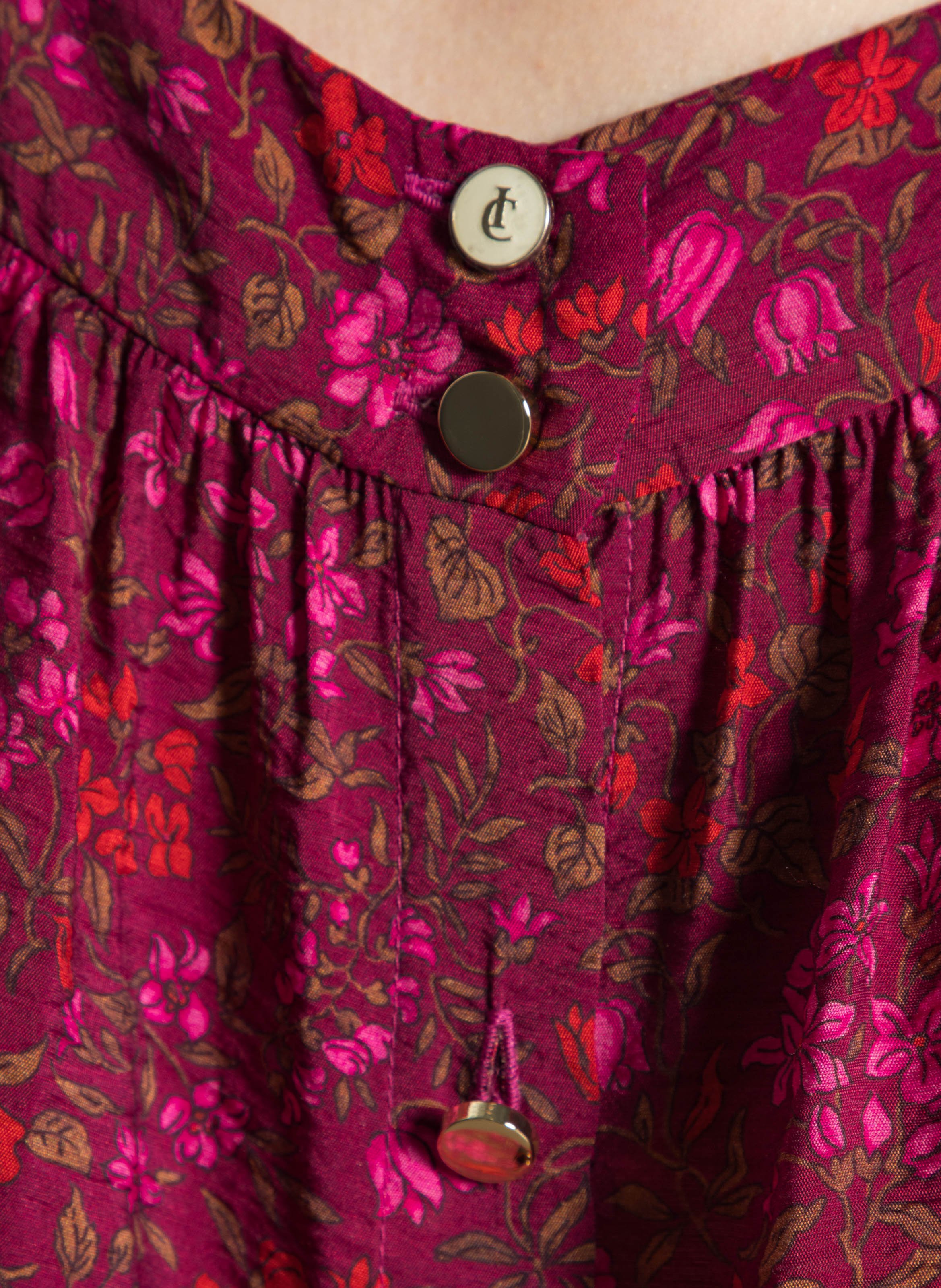 Square Neck Flowy Blouse I CODE Pink