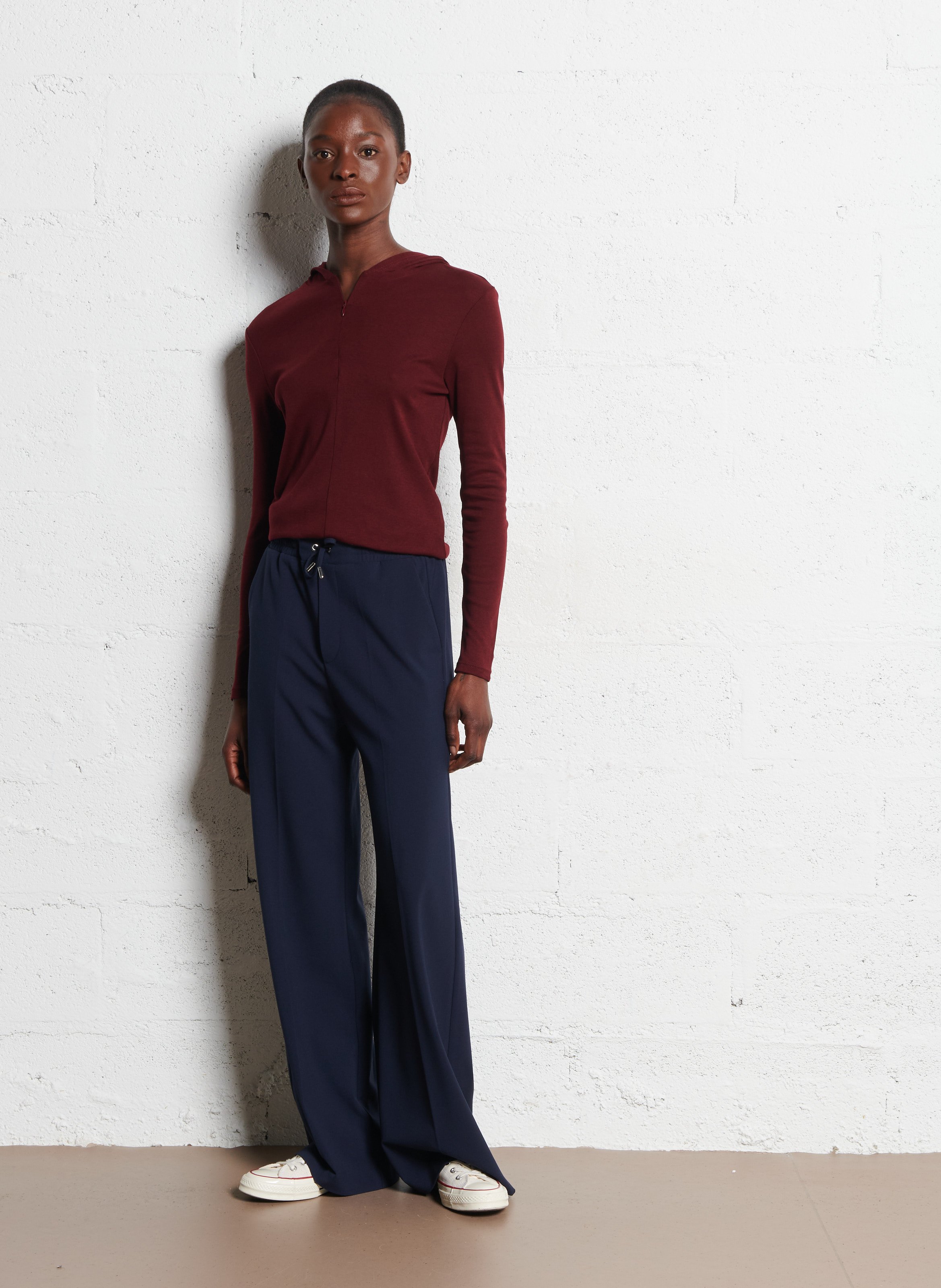 Gilet col rond à capuche  I CODE Rouge