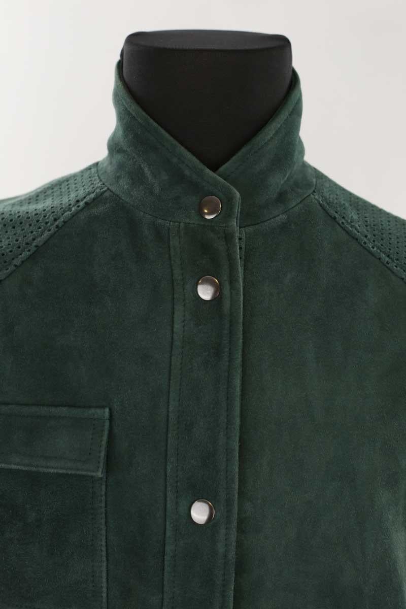 Suede jacket MODETROTTER - Seconde Main Green