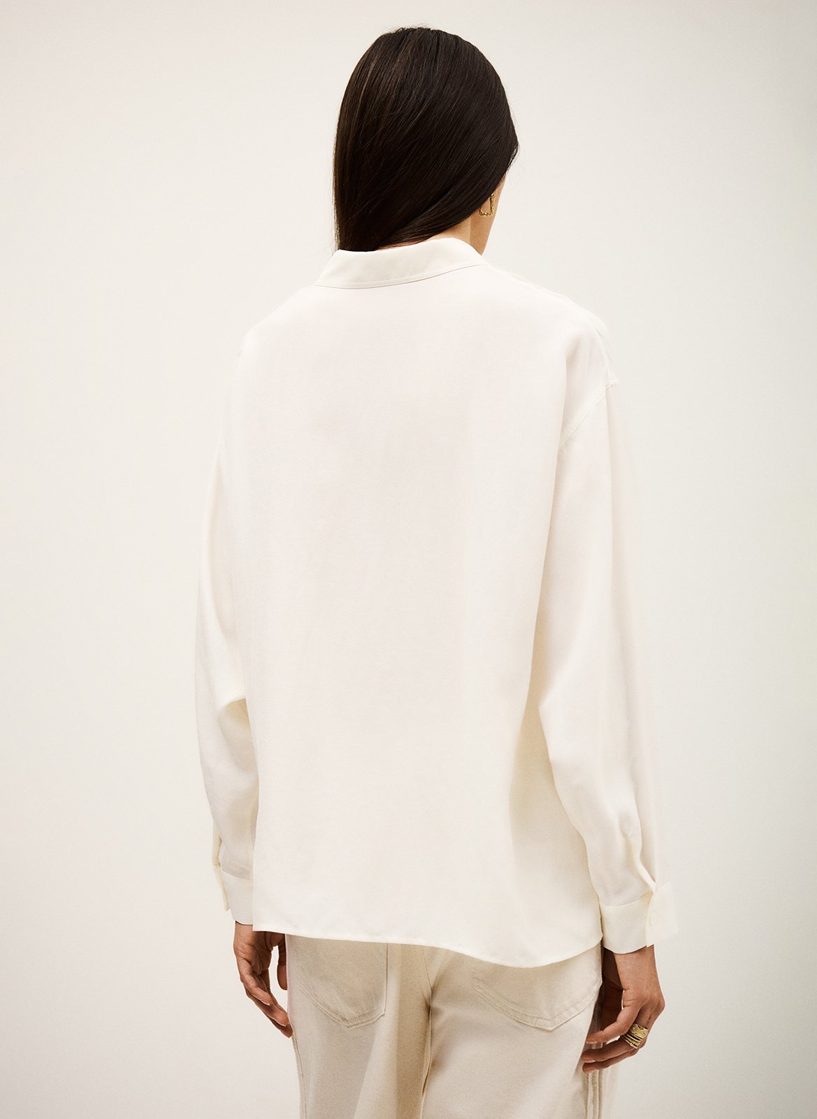 Blouse van zijde BA&SH Beige