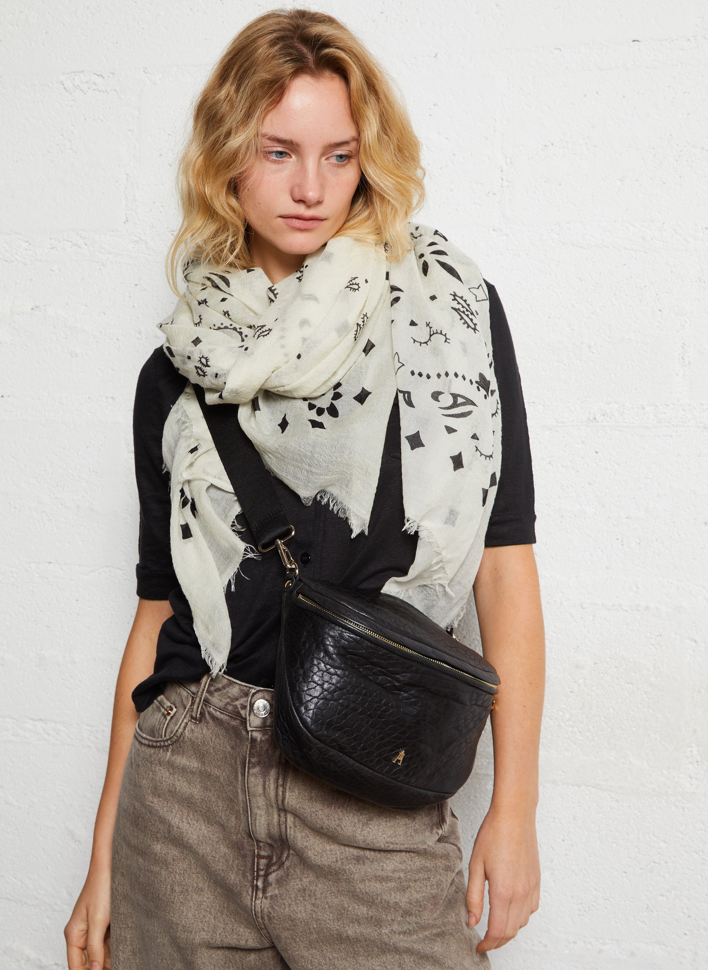 Sac banane en cuir CRAIE STUDIO Noir