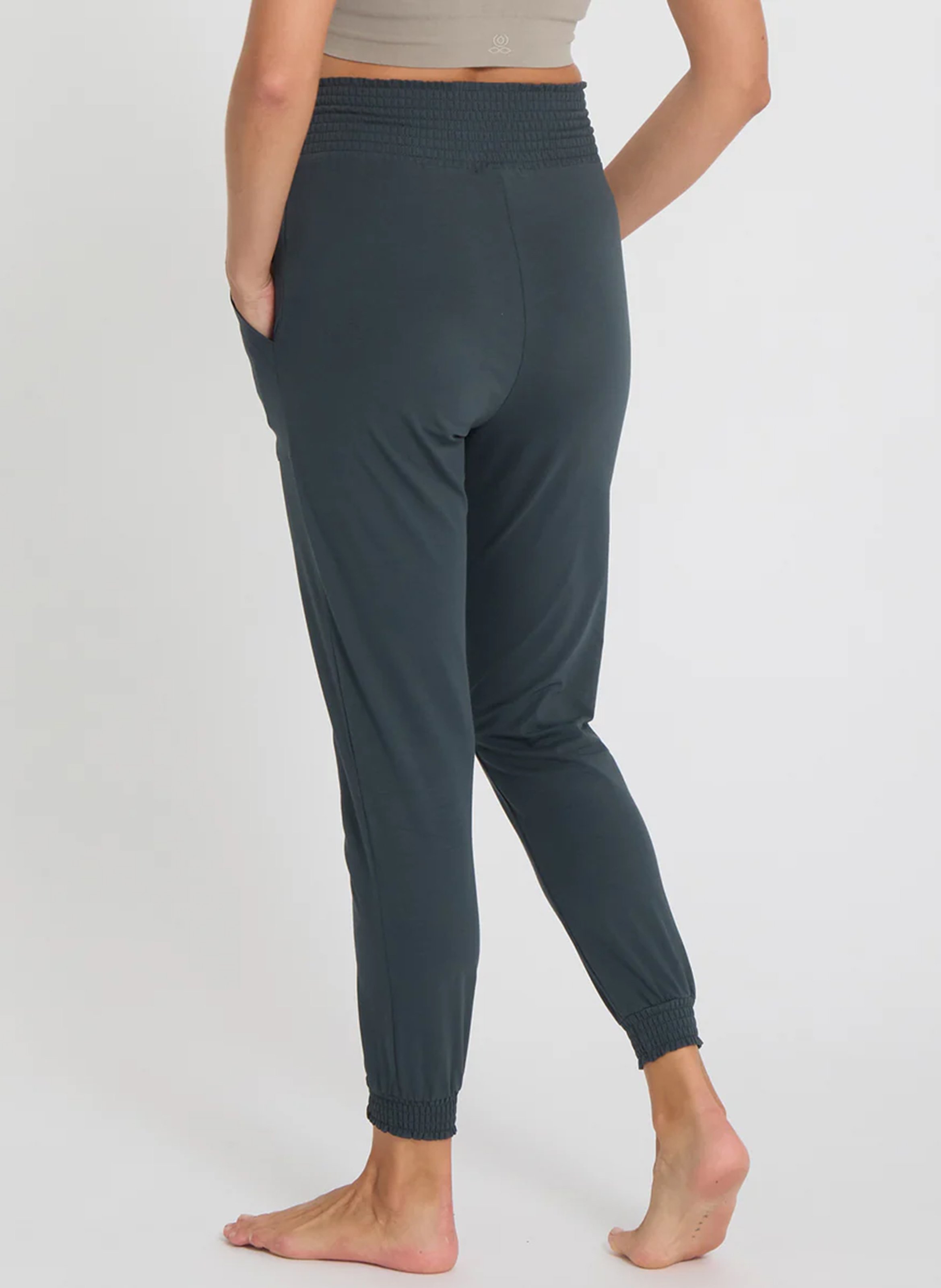 Pantalon slim élastiqué uni YOGA SEARCHER Vert