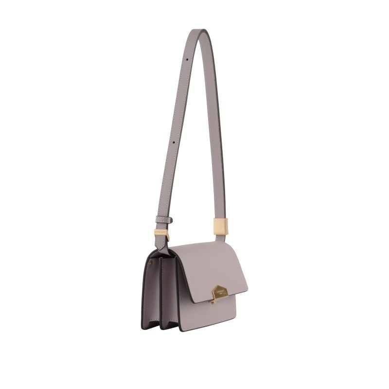 Shoulder bag - cowhide leather POURCHET Purple
