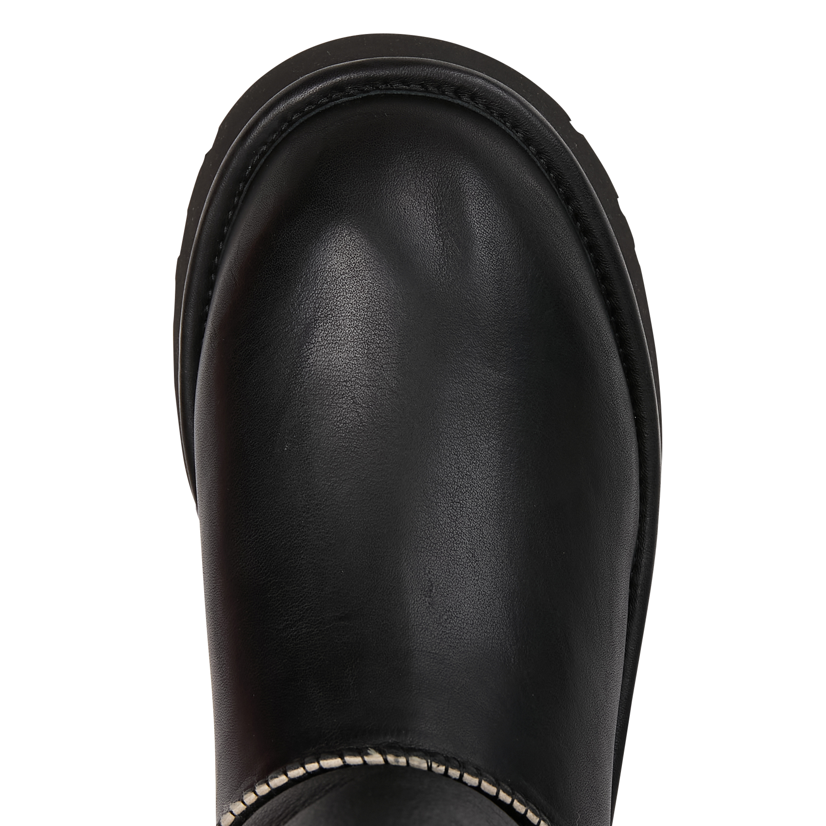 Leather platform boots UGG Black