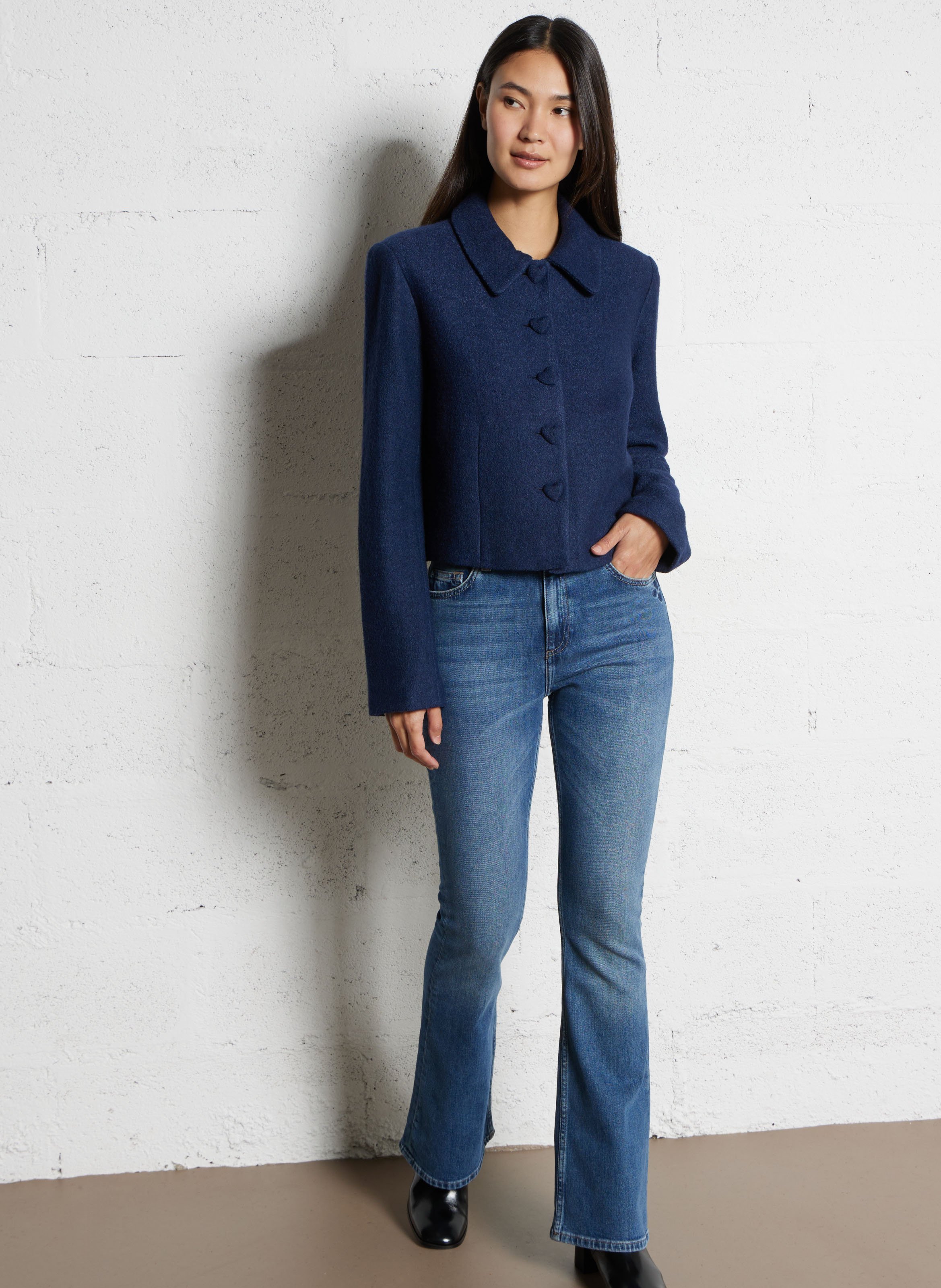 Bianca leather ankle boots COSMOPARIS Black