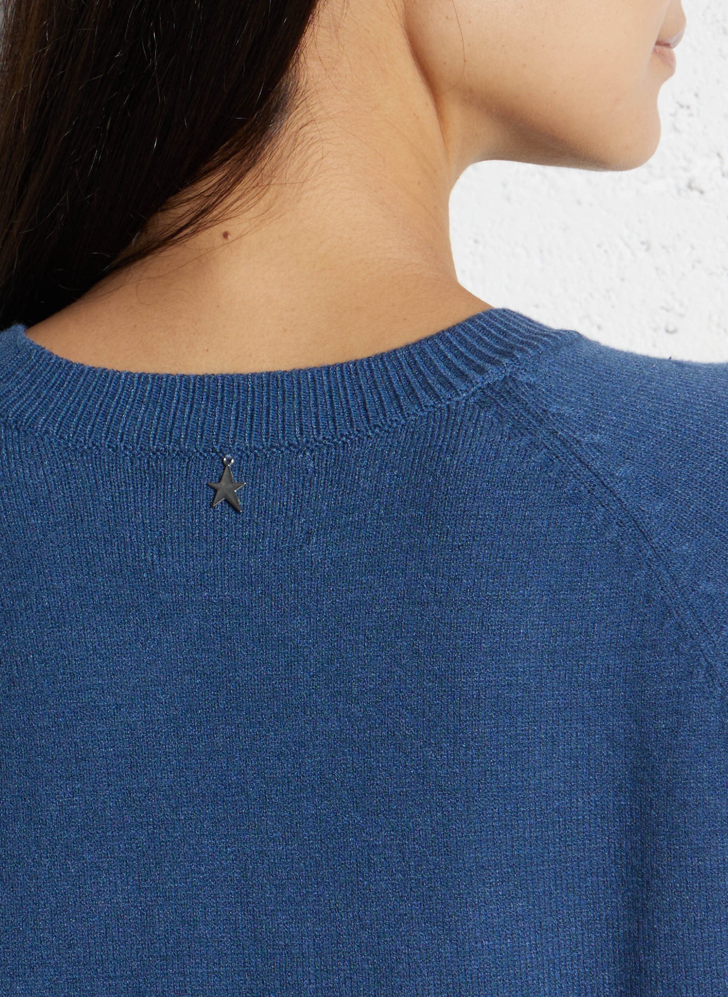 Oversize-Strickpullover mit Rundhalsausschnitt SUD EXPRESS Blau