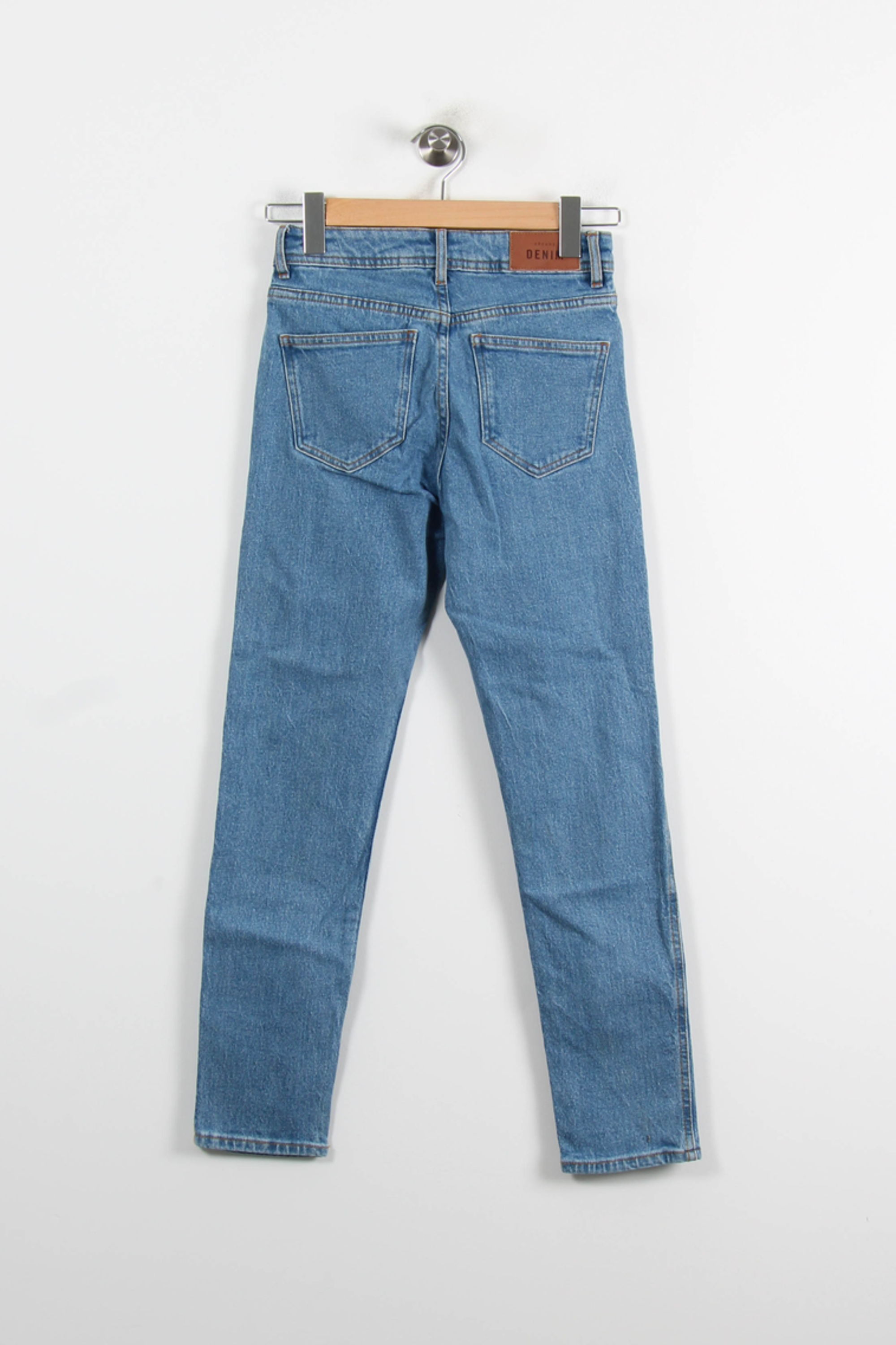Cropped slim jeans with studs SEZANE - Seconde main Blue