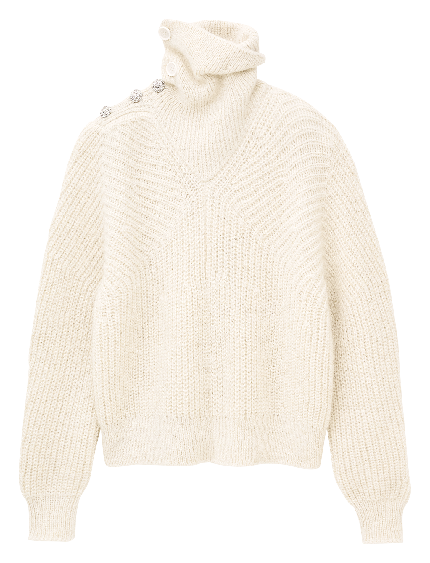 Pull col roulé en laine mélangée BA&SH Beige