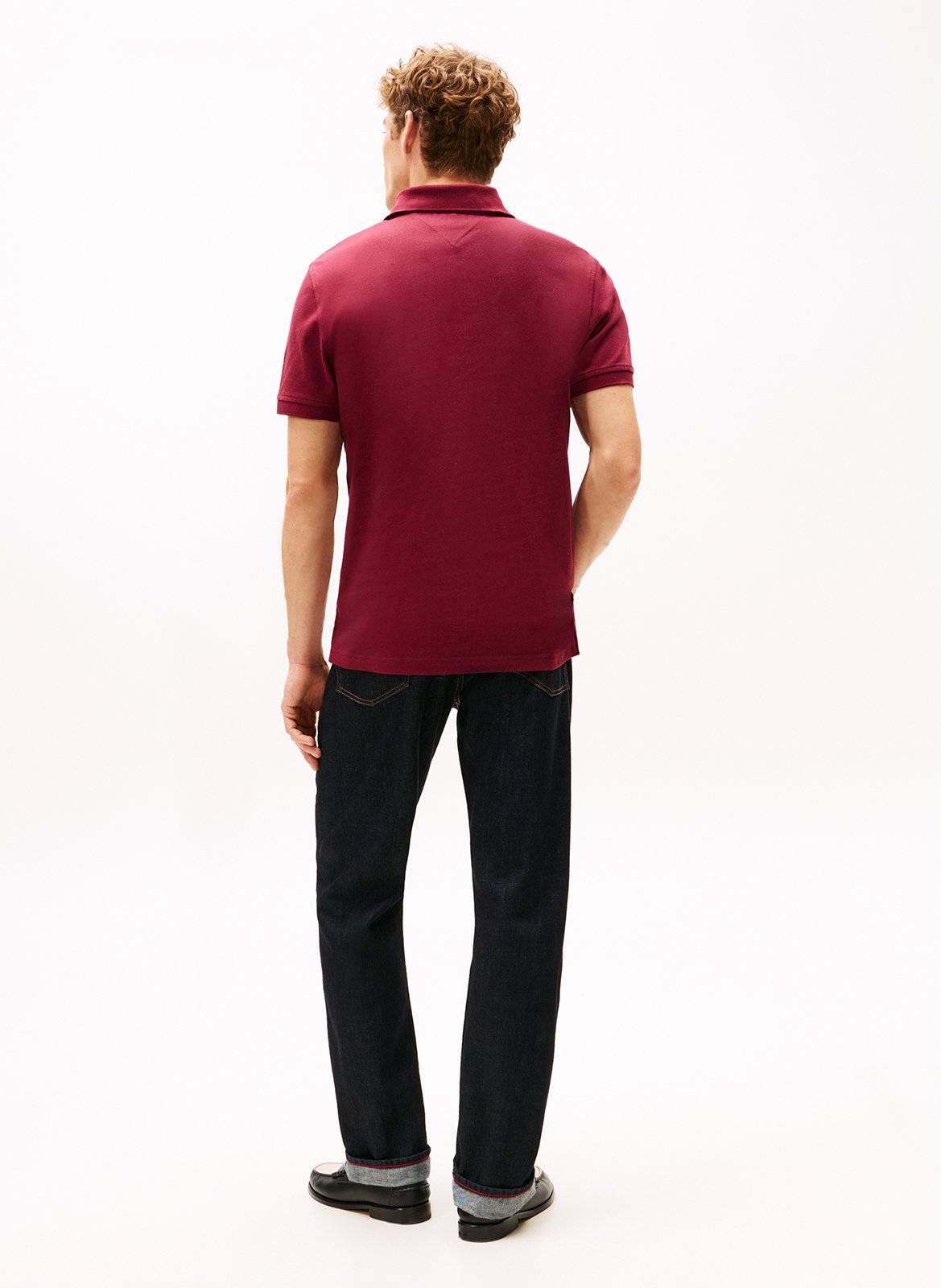 Regular-fit organic cotton-blend polo shirt TOMMY HILFIGER Red