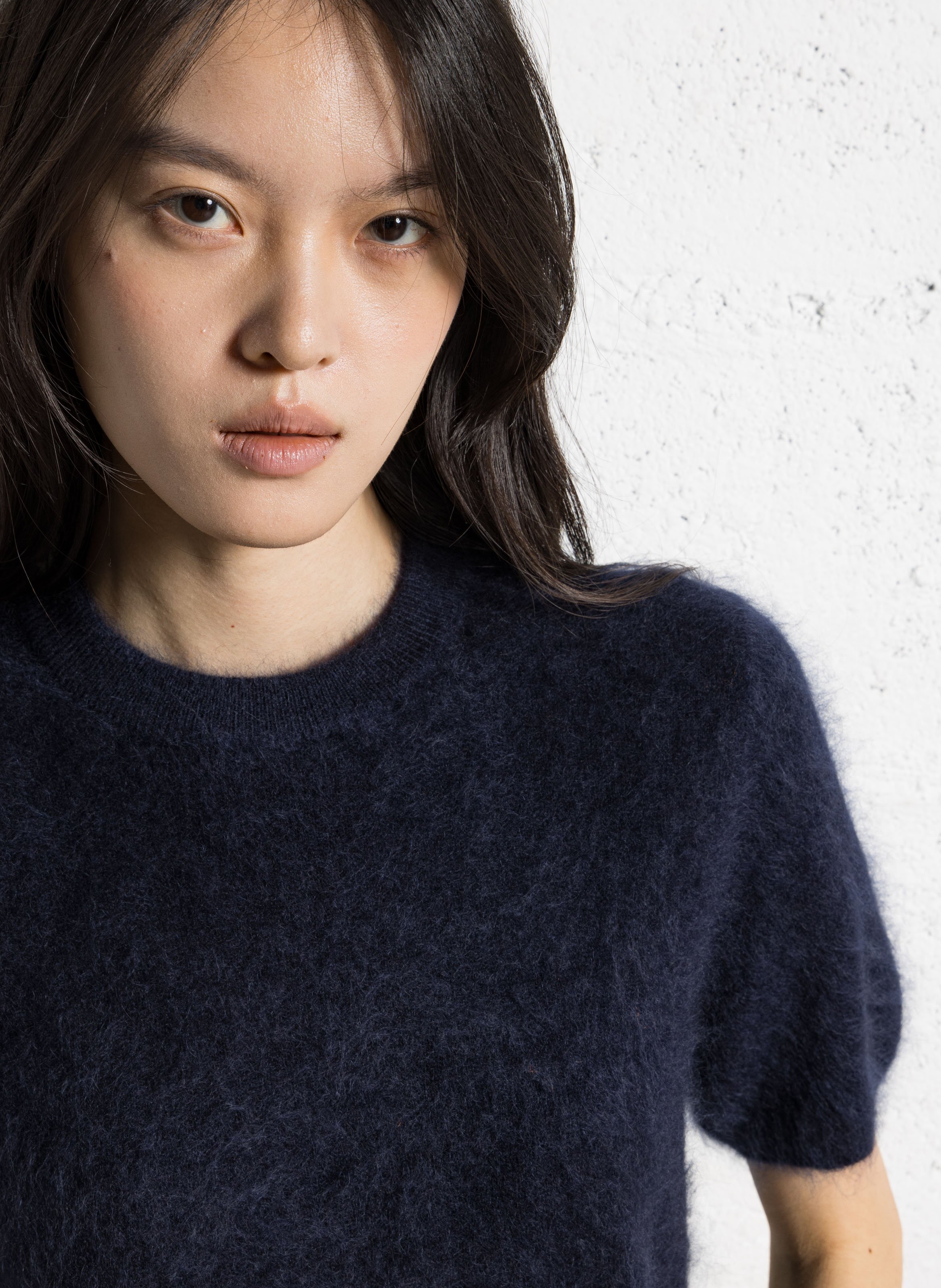 Maglione dritto scollo tondo in cashmere IKKS Blu