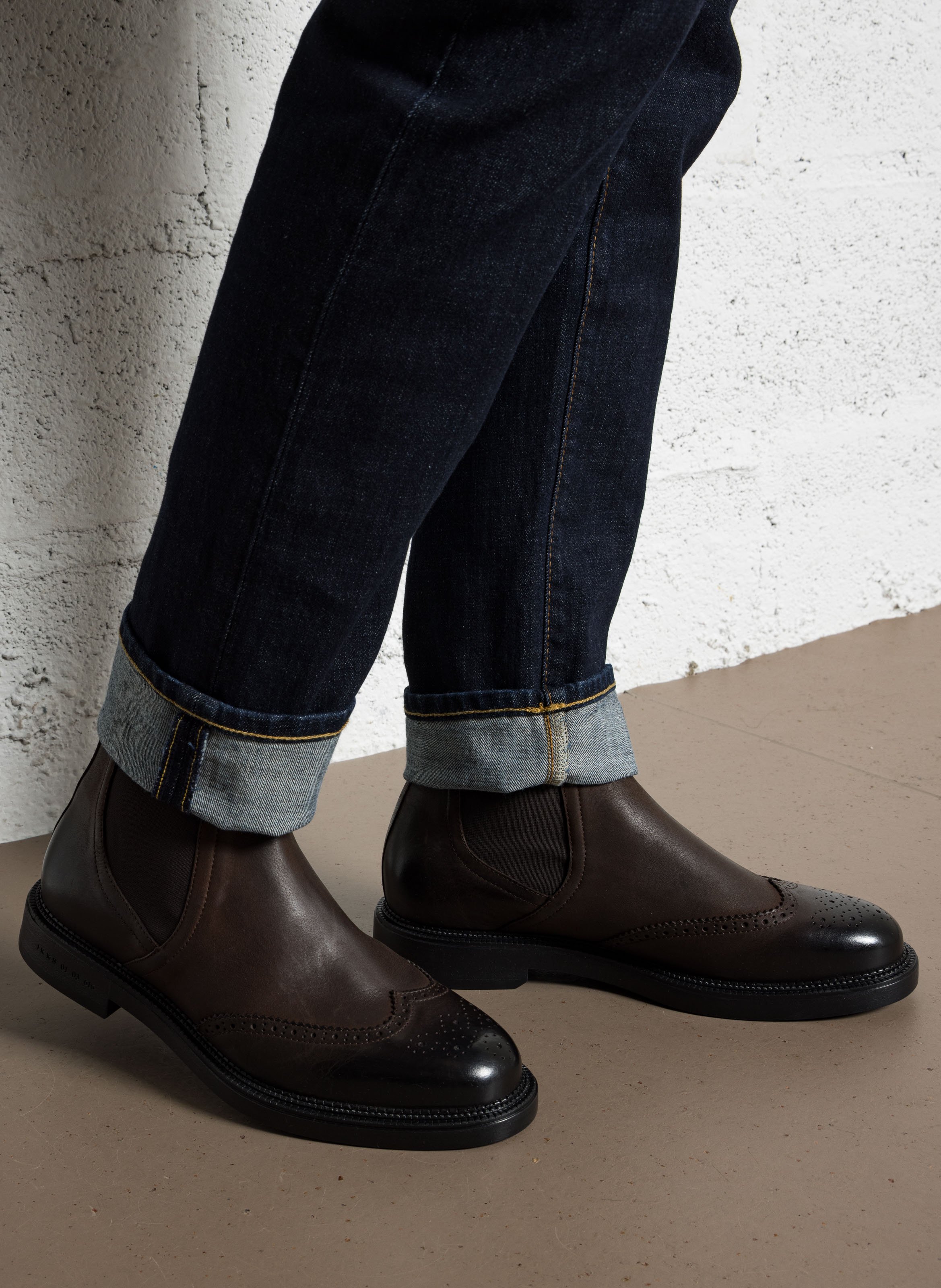 Bianca leather ankle boots IKKS Brown