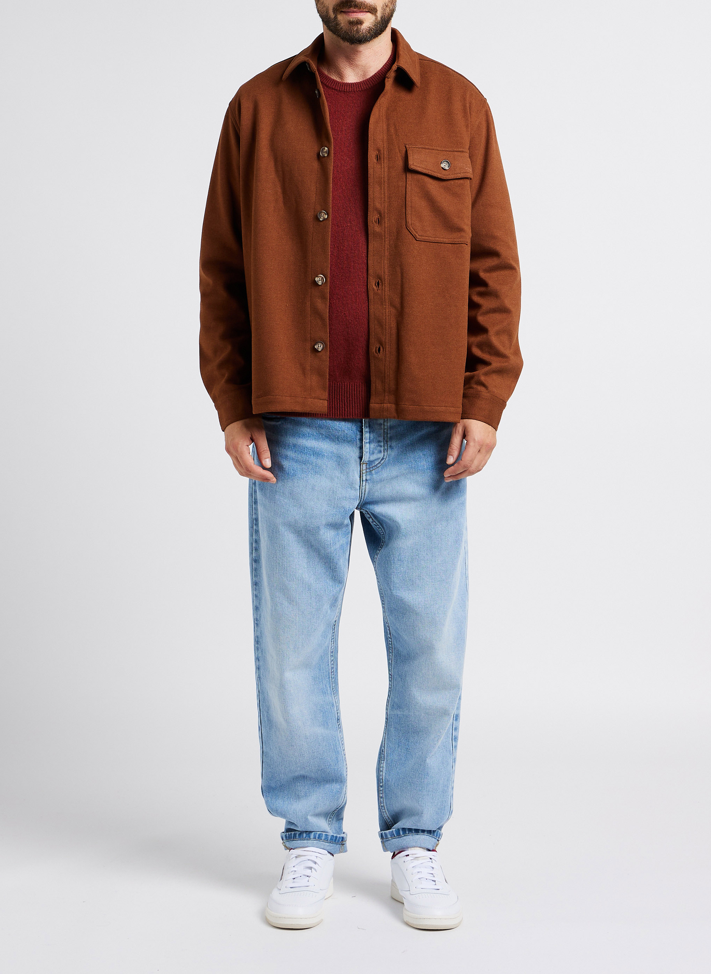 Surchemise col classique  MINIMUM Marron