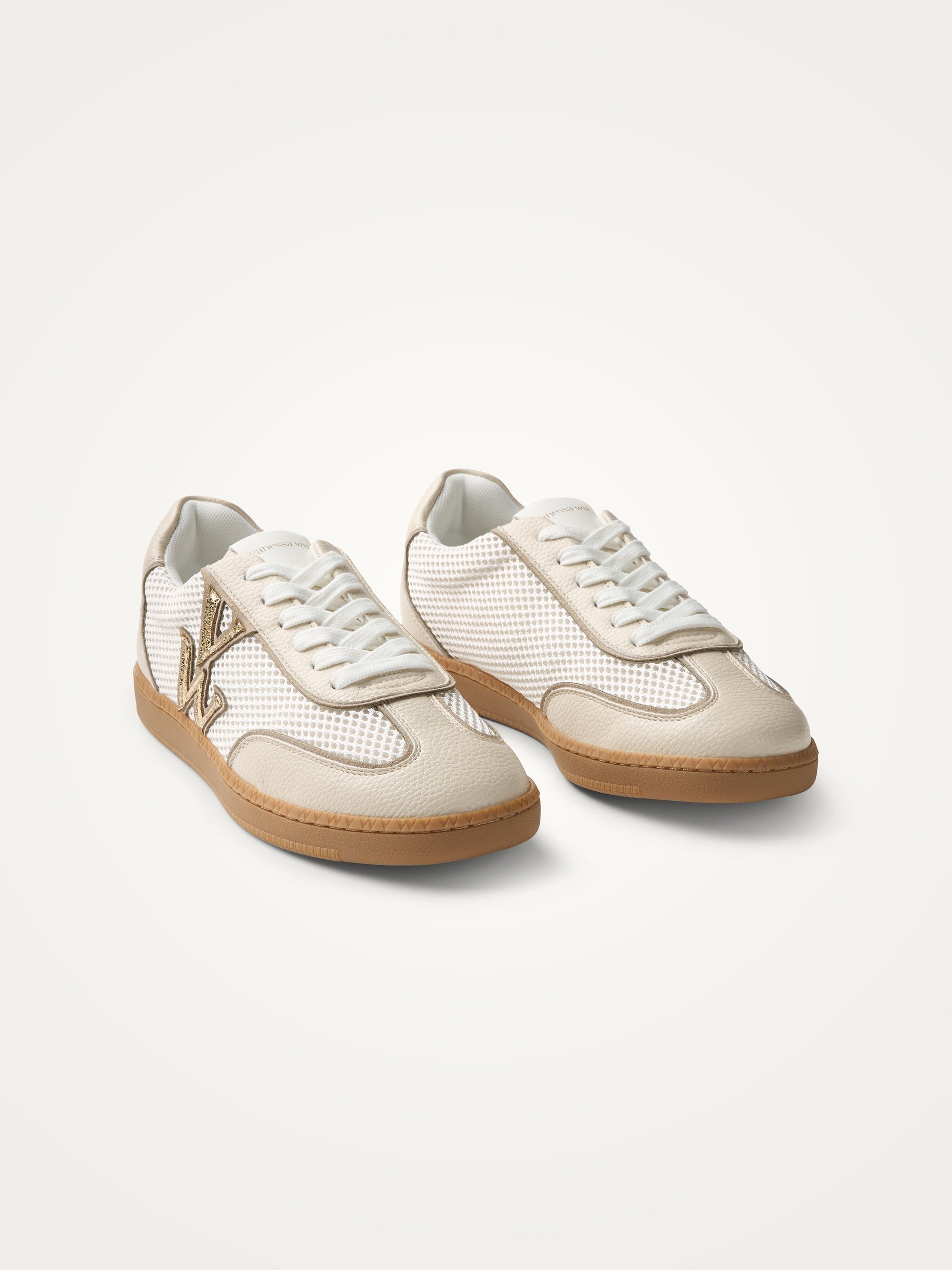 Sneakers with monogram on retro sole VANESSA WU Beige
