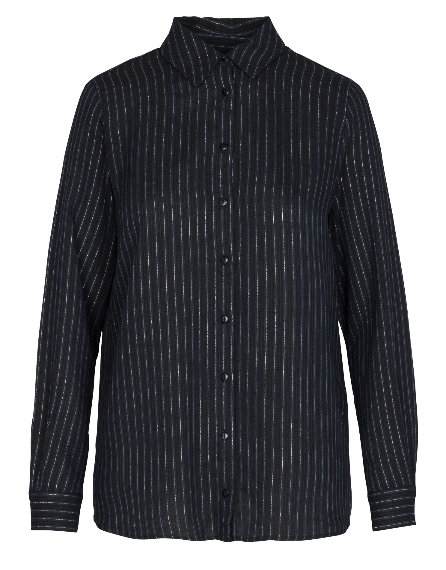 Straight shirt with classic collar and metallic stripes MAISON 123 Blue