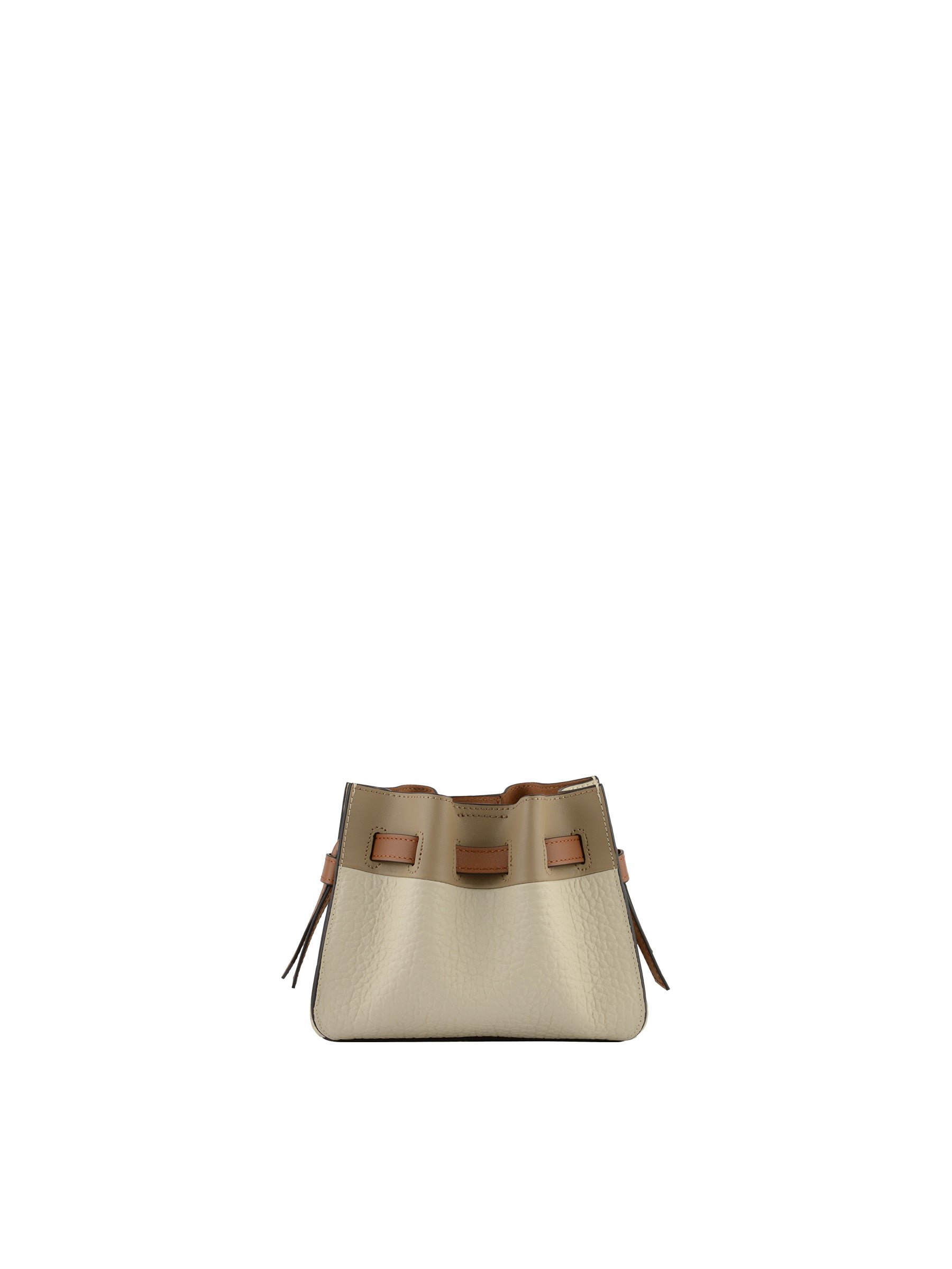 Calfskin leather shoulder bag POURCHET Multicolored