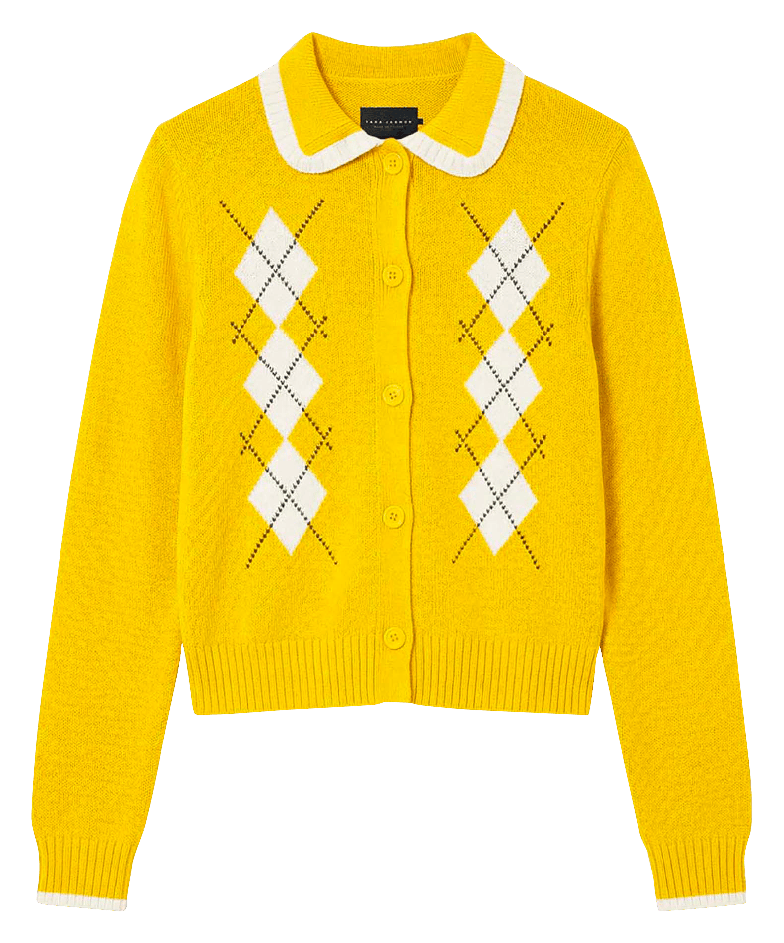 Herren Baumwollweste mit klassischem Kragen TARA JARMON Gelb