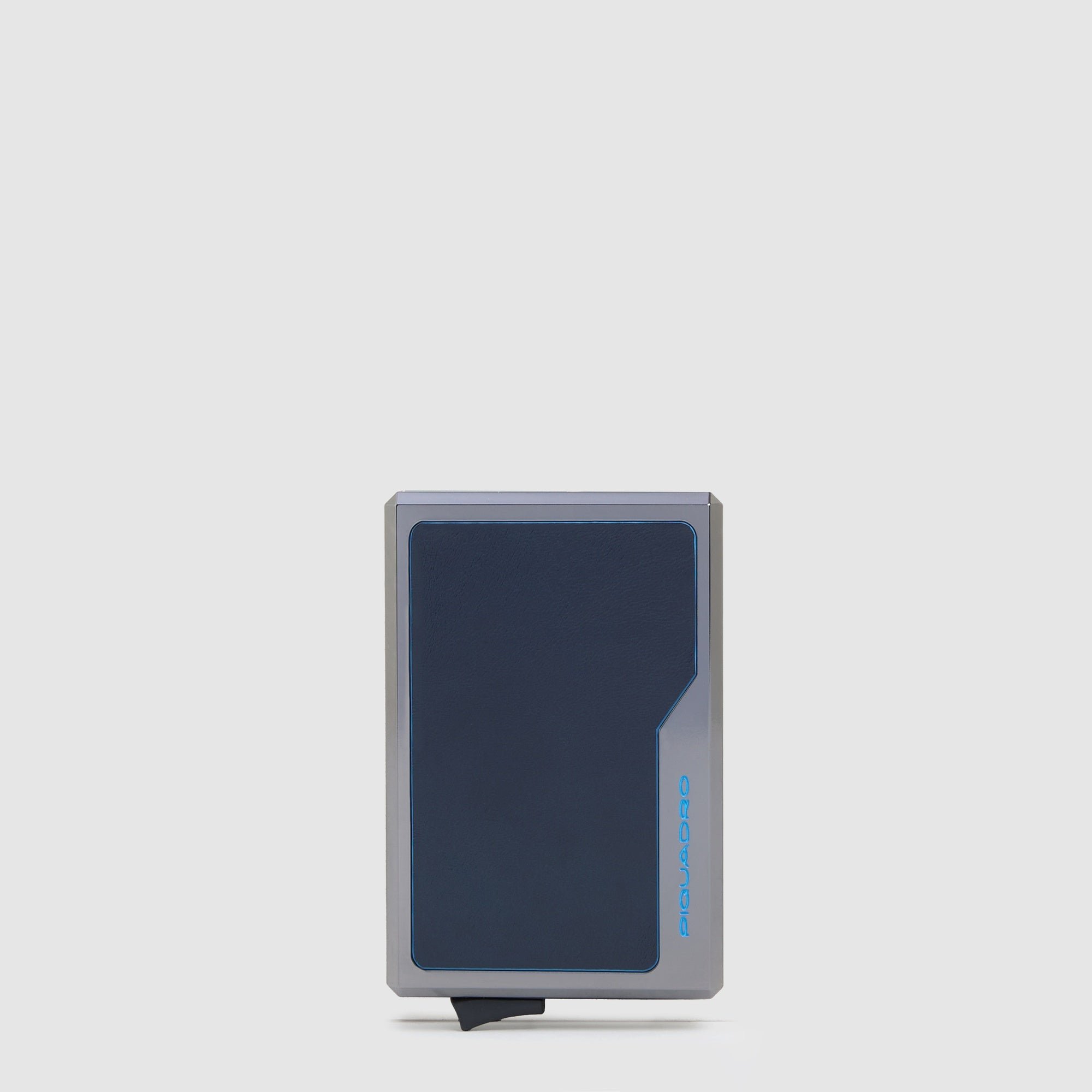 Automatic magsafe cardholder PIQUADRO Blue