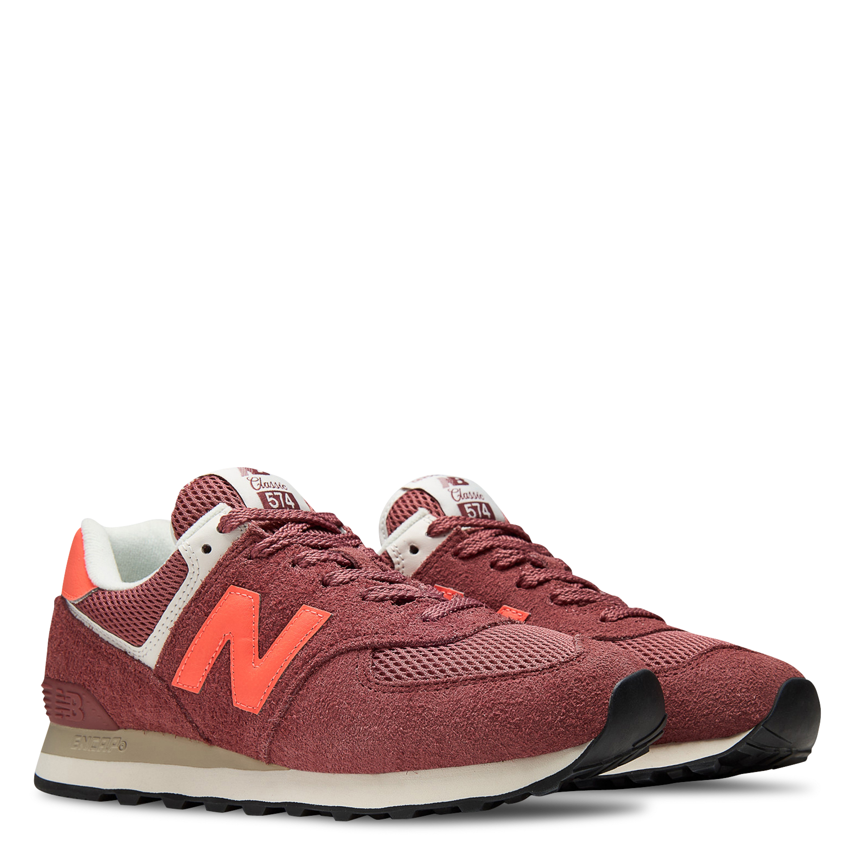 Baskets basses en daim NEW BALANCE Rouge