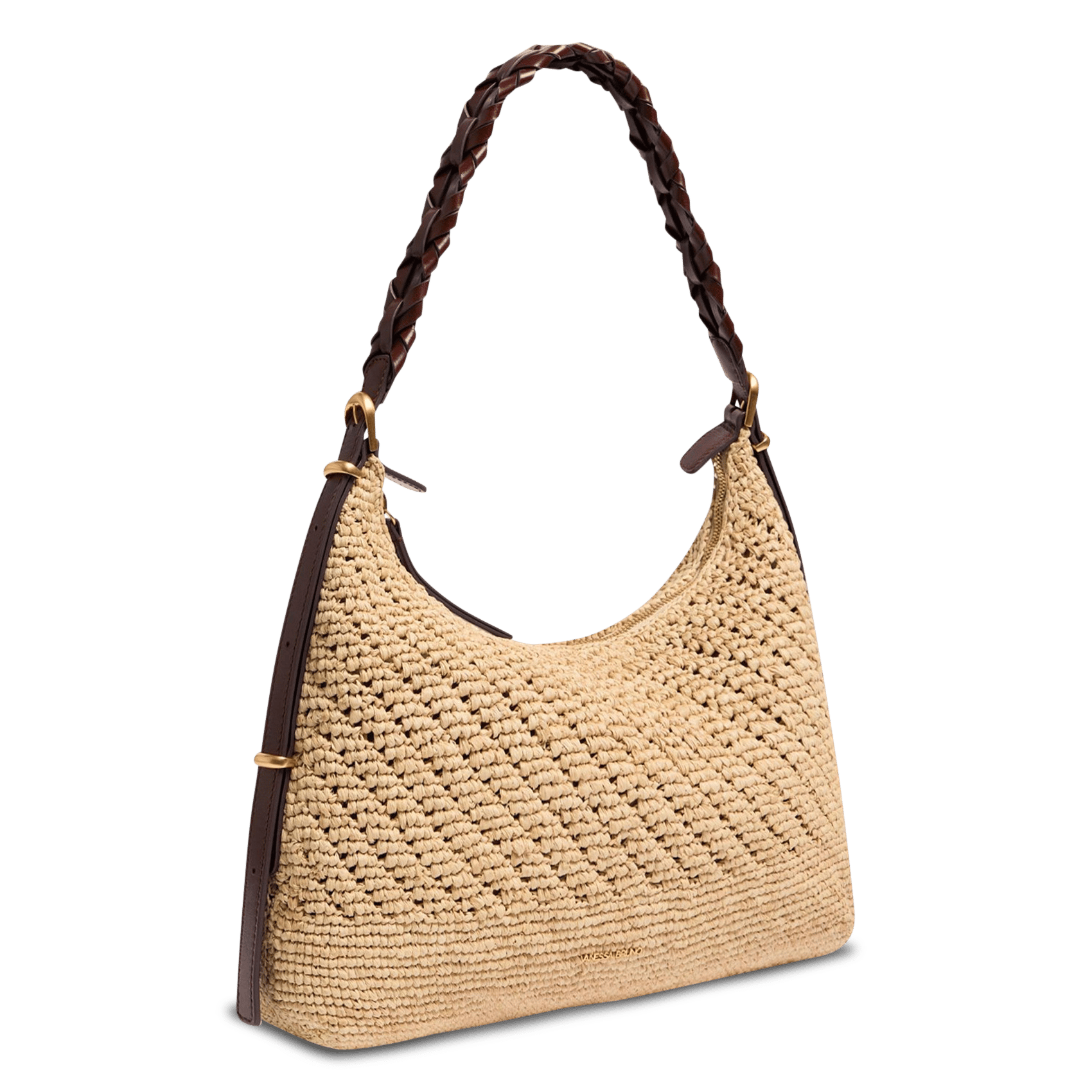 Handtas van raffia VANESSA BRUNO Beige