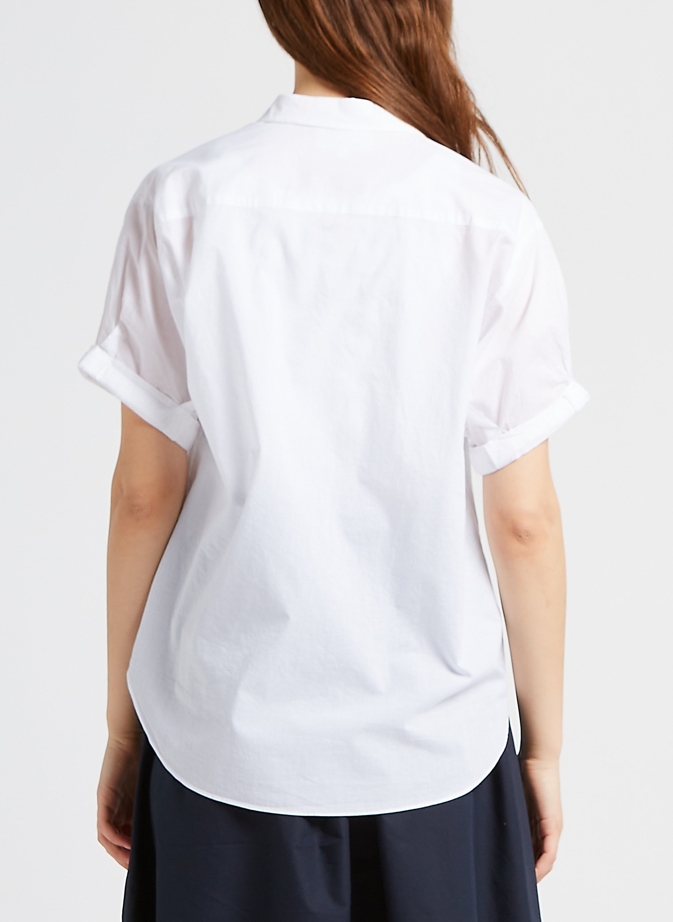 Katoenen blouse met klassieke kraag SUD EXPRESS Wit