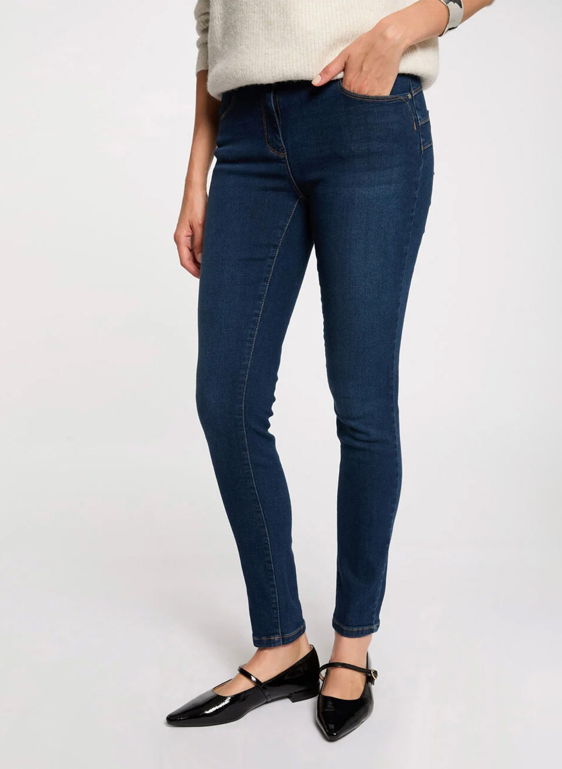 Jean slim-fit brut en coton mélangé MORGAN Bleu