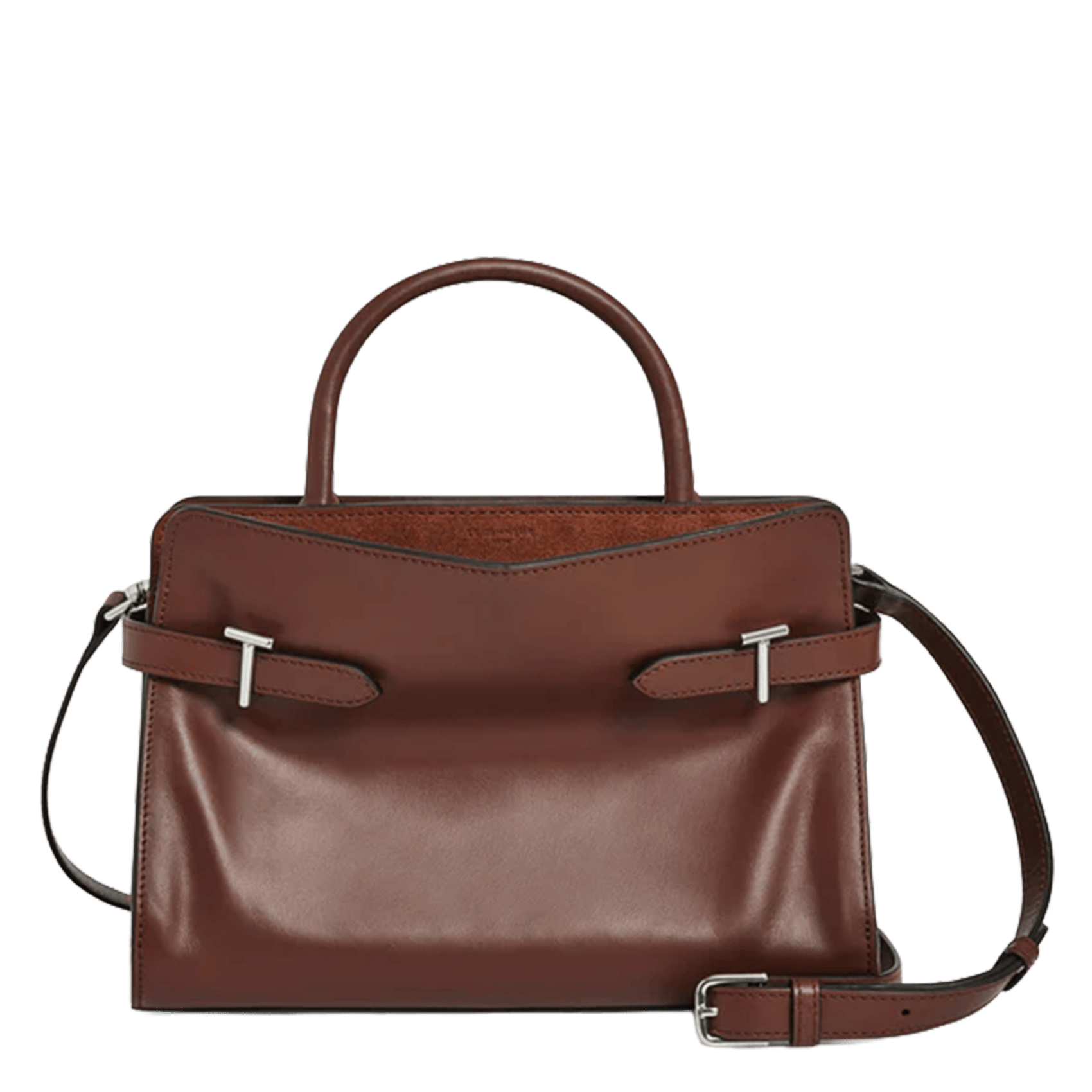 A-line leather skirt LE TANNEUR Brown