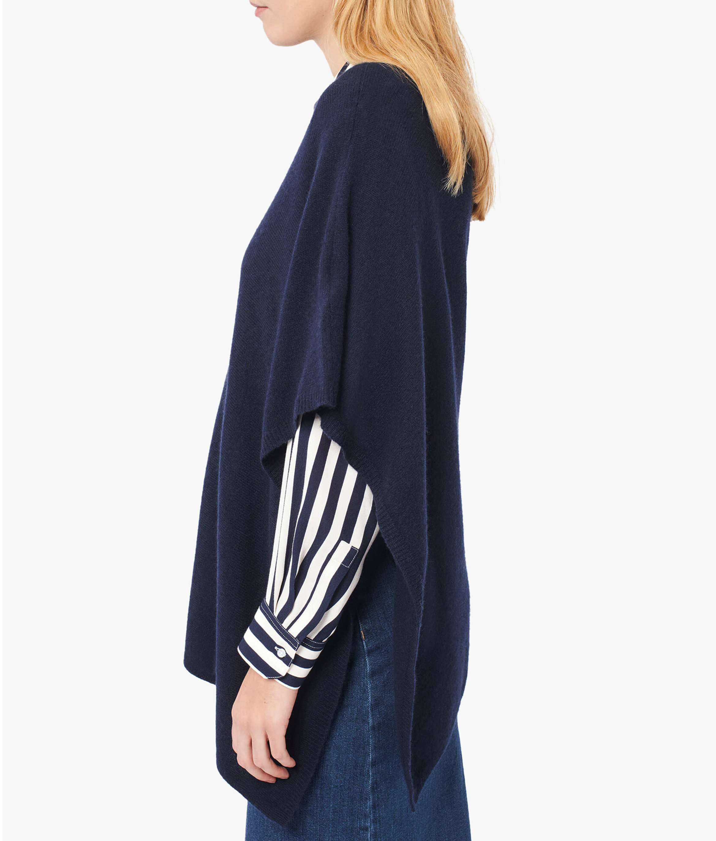 Poncho en cachemire CAROLL Bleu