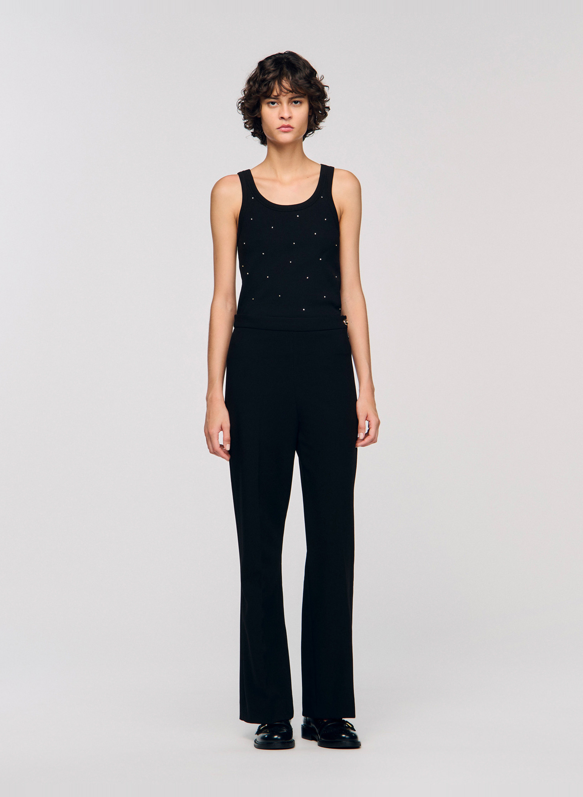 Flared pants SANDRO Black