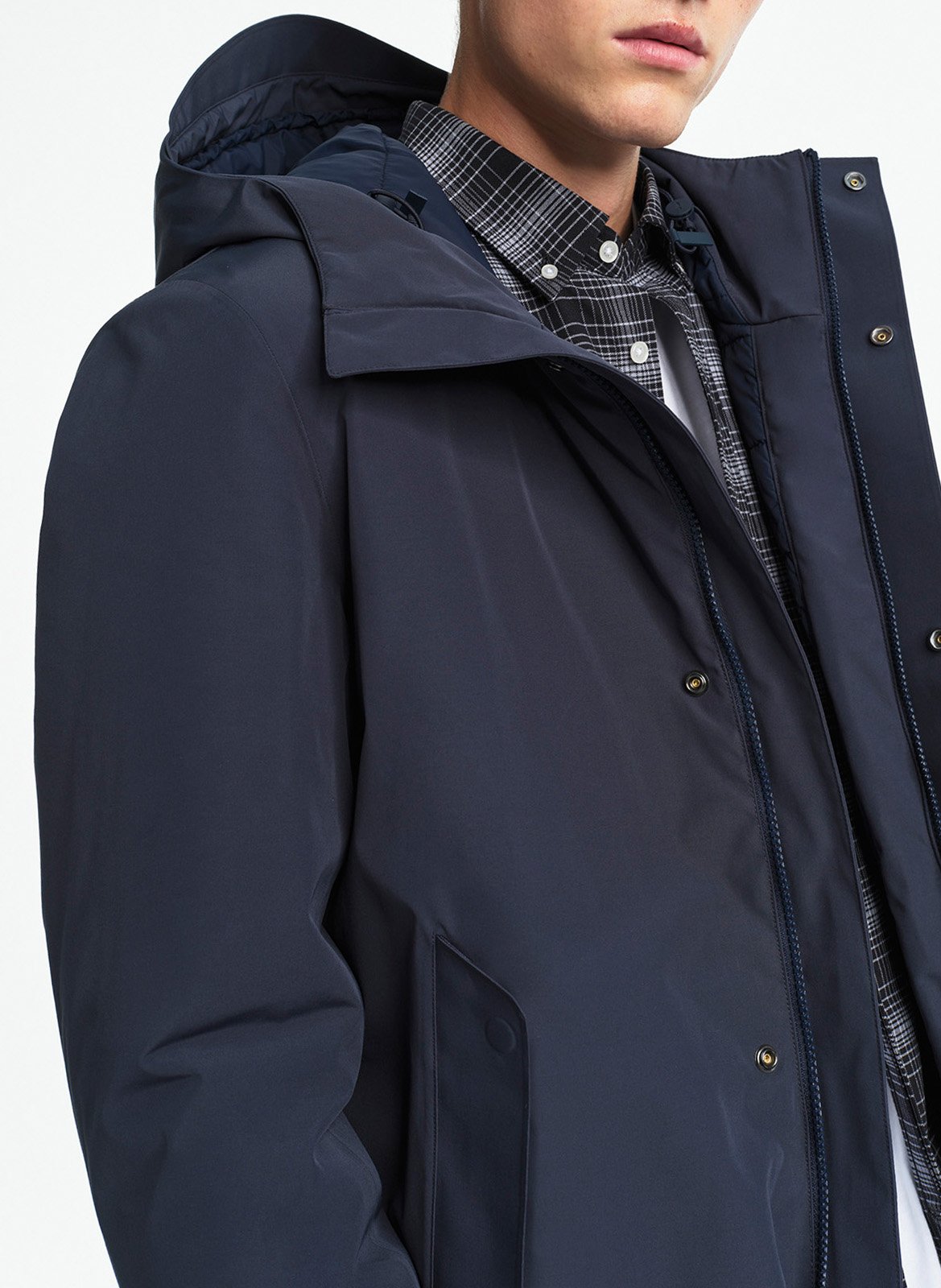 Halflange parka met capuchonkraag AIGLE Blauw
