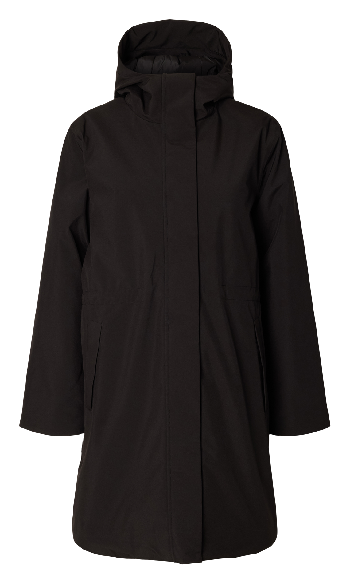 Parka cintrée col montant à capuche SELECTED Noir