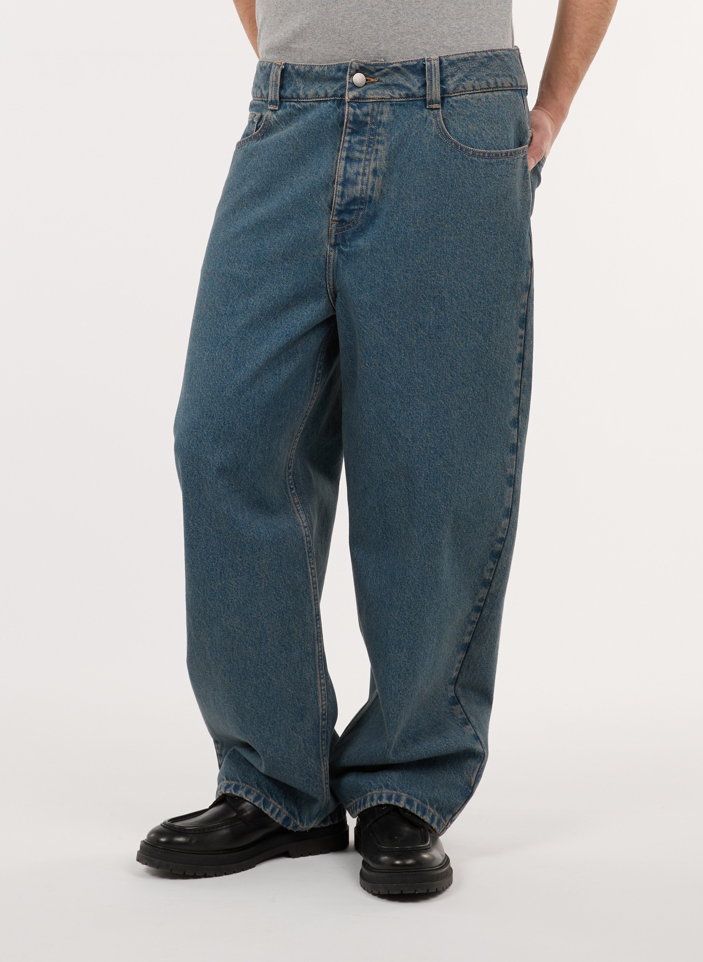 Csally - Gerade geschnittene Baumwollhose SAISON 1865 Blau