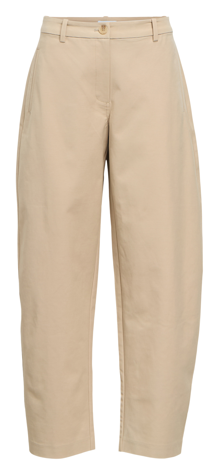 Pantalon barrel en coton organique mélangé OBJECT Marron