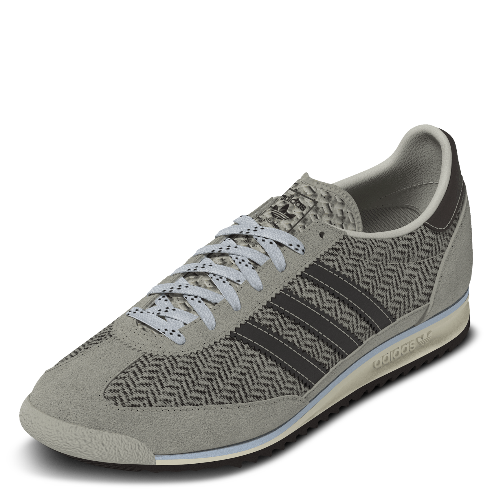 Low-top leather trainers ADIDAS Brown