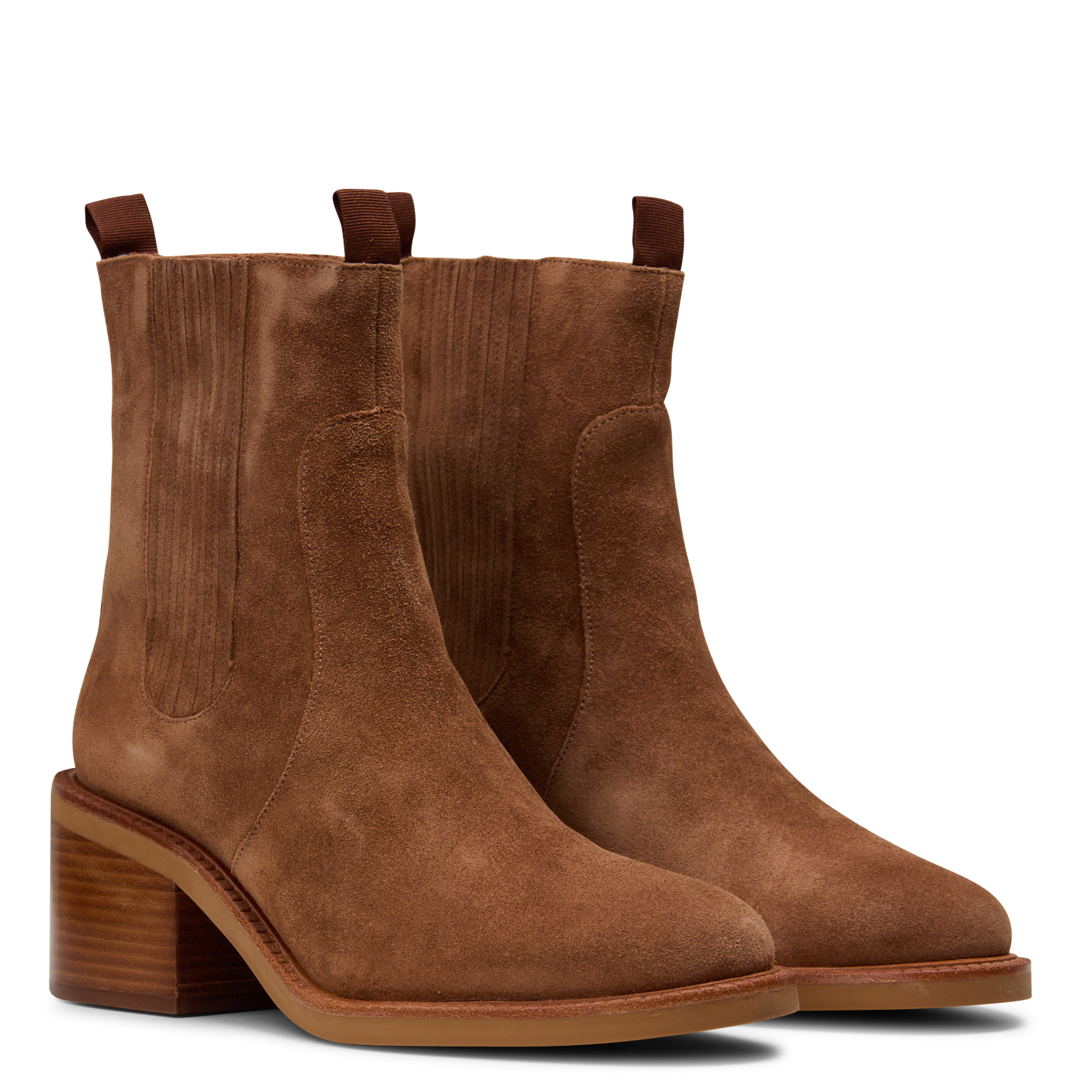 Leather mid-calf boots LA FEE MARABOUTEE Brown