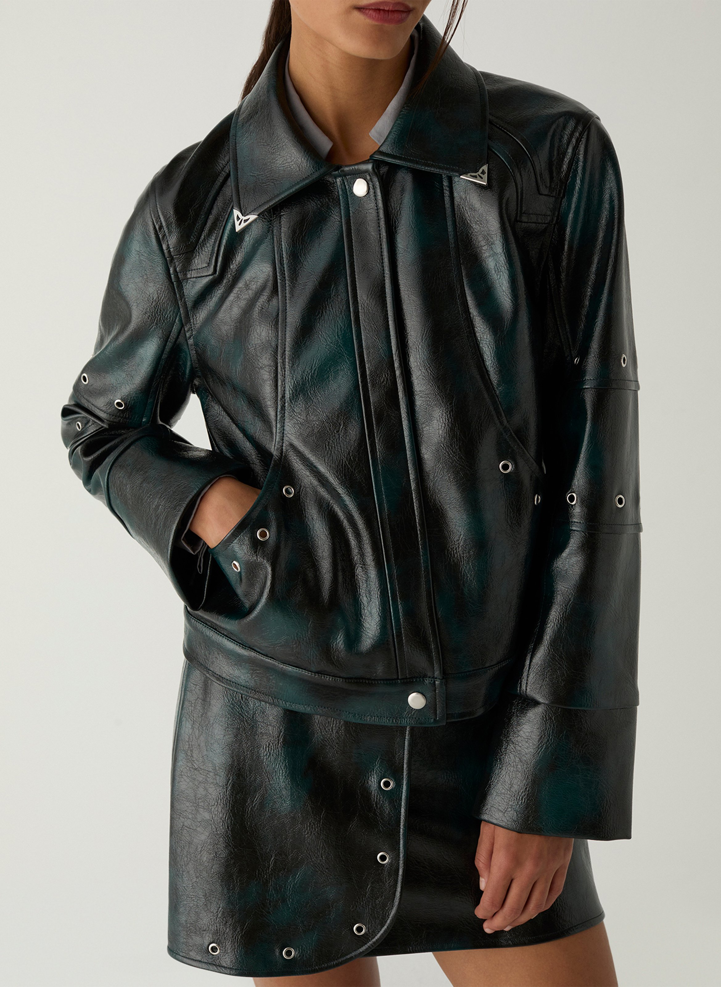 Oversized jacket with tailored collar LAAGAM Green