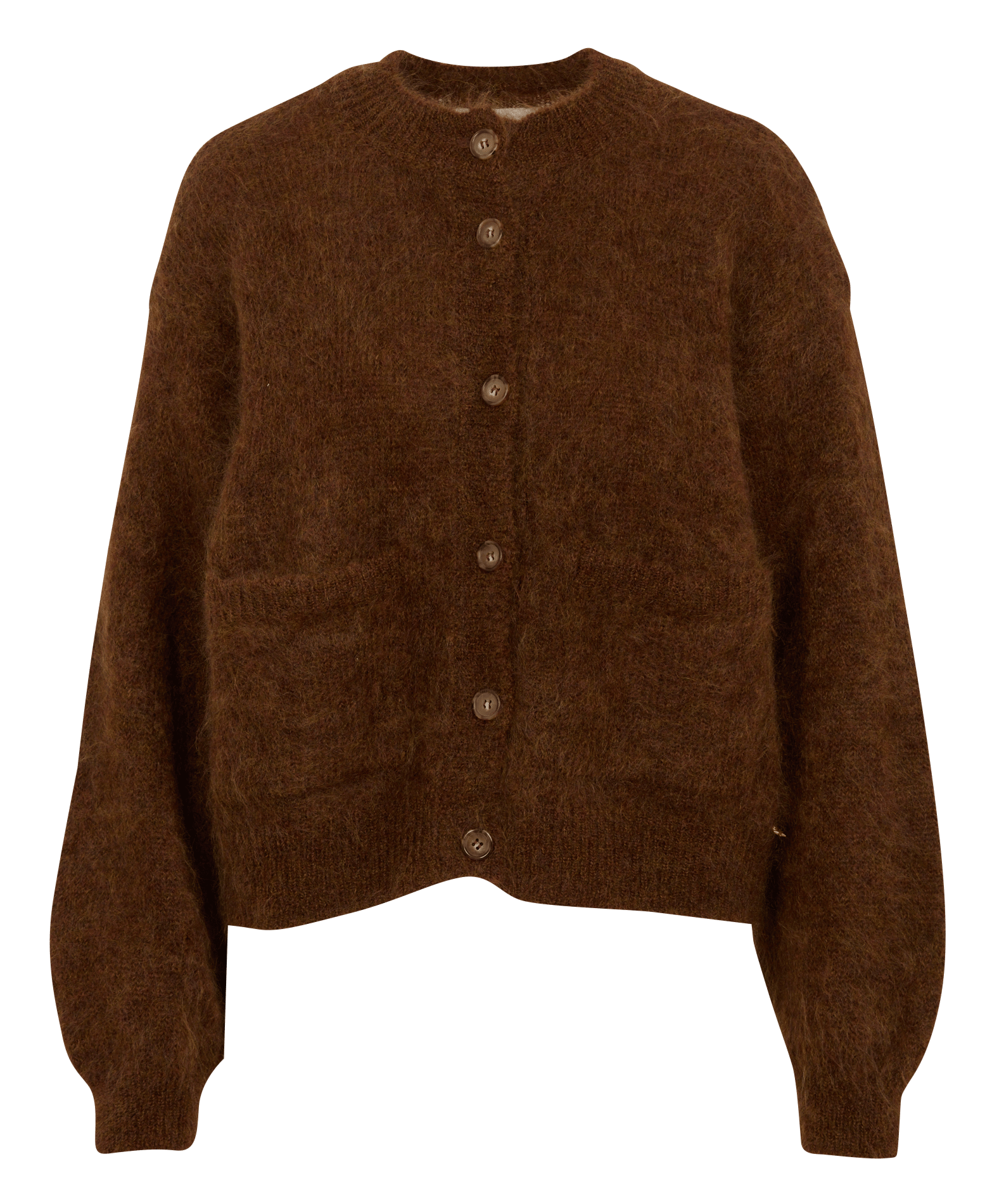 Oversized mohair blend cardigan DES PETITS HAUTS Brown
