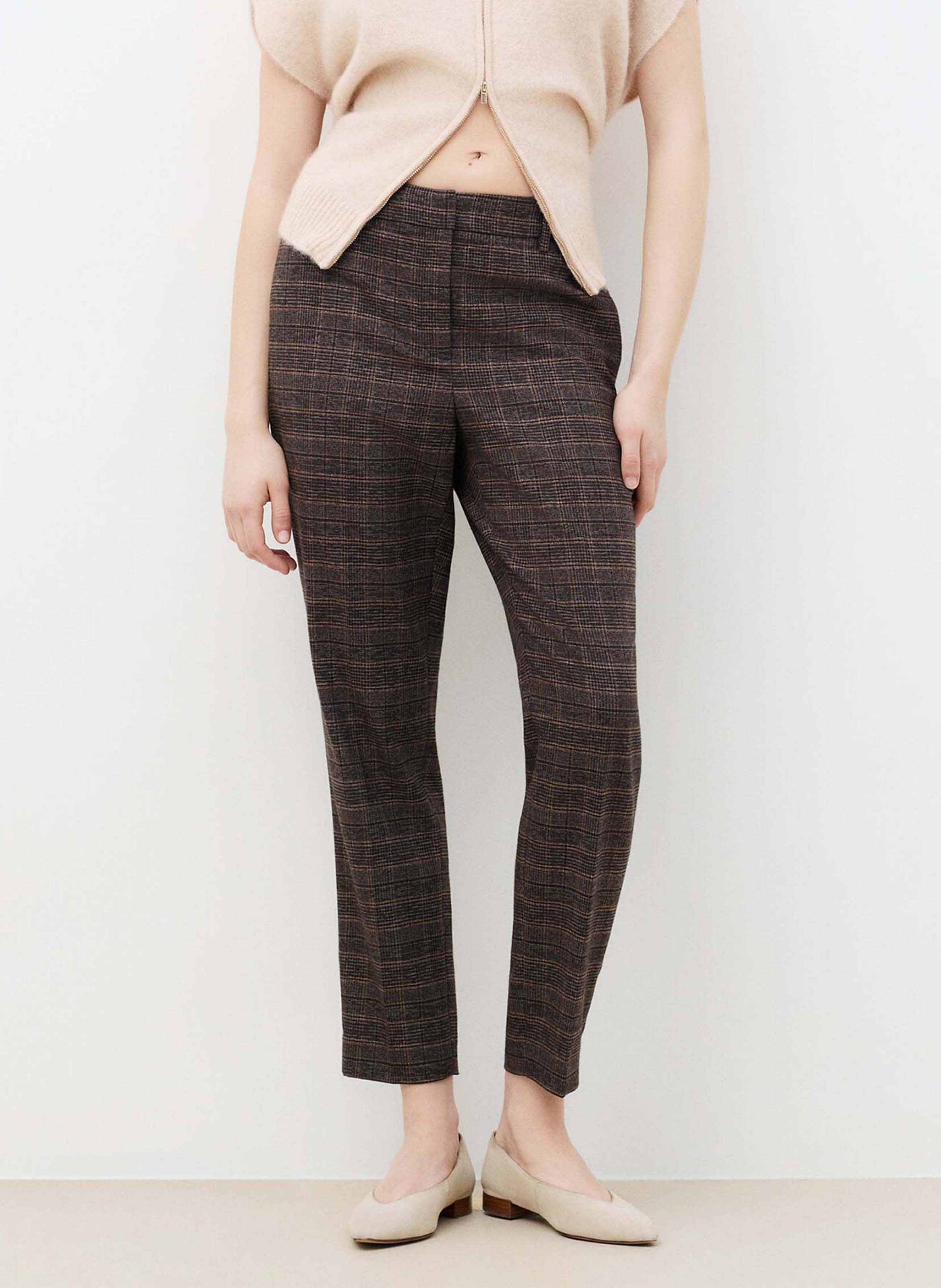 Bedruckte Slimfit-Hose CAROLL Braun