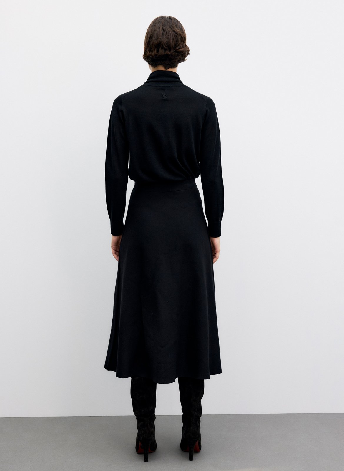 Long flared skirt GERARD DAREL Black
