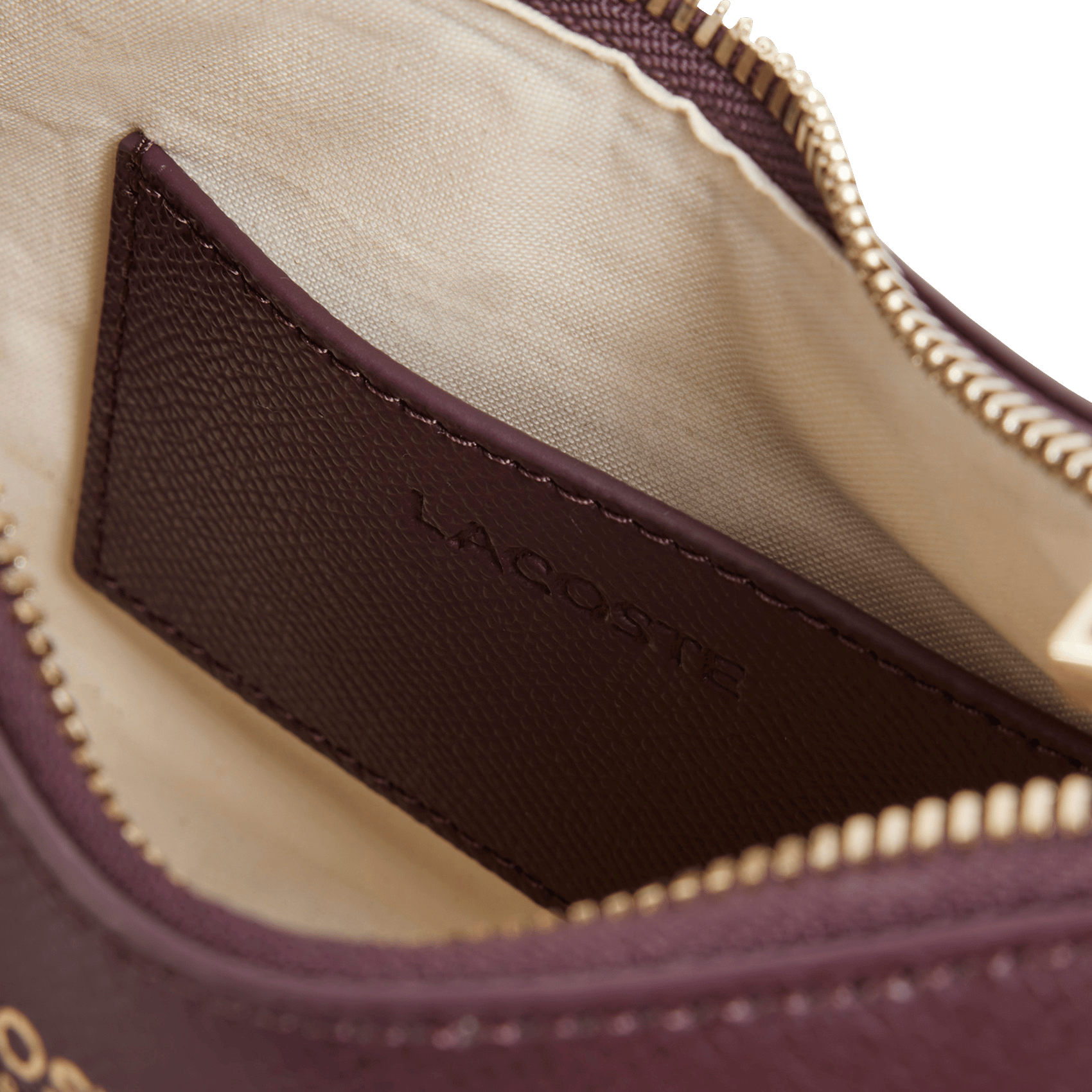 Handtas Champs-Élysées in leer LACOSTE Rood